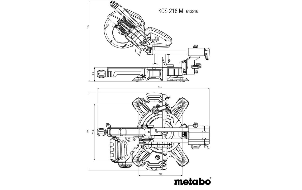 metabo Kappsäge »KGS 216 M, 1500 W, Ø 216 x 30 mm«