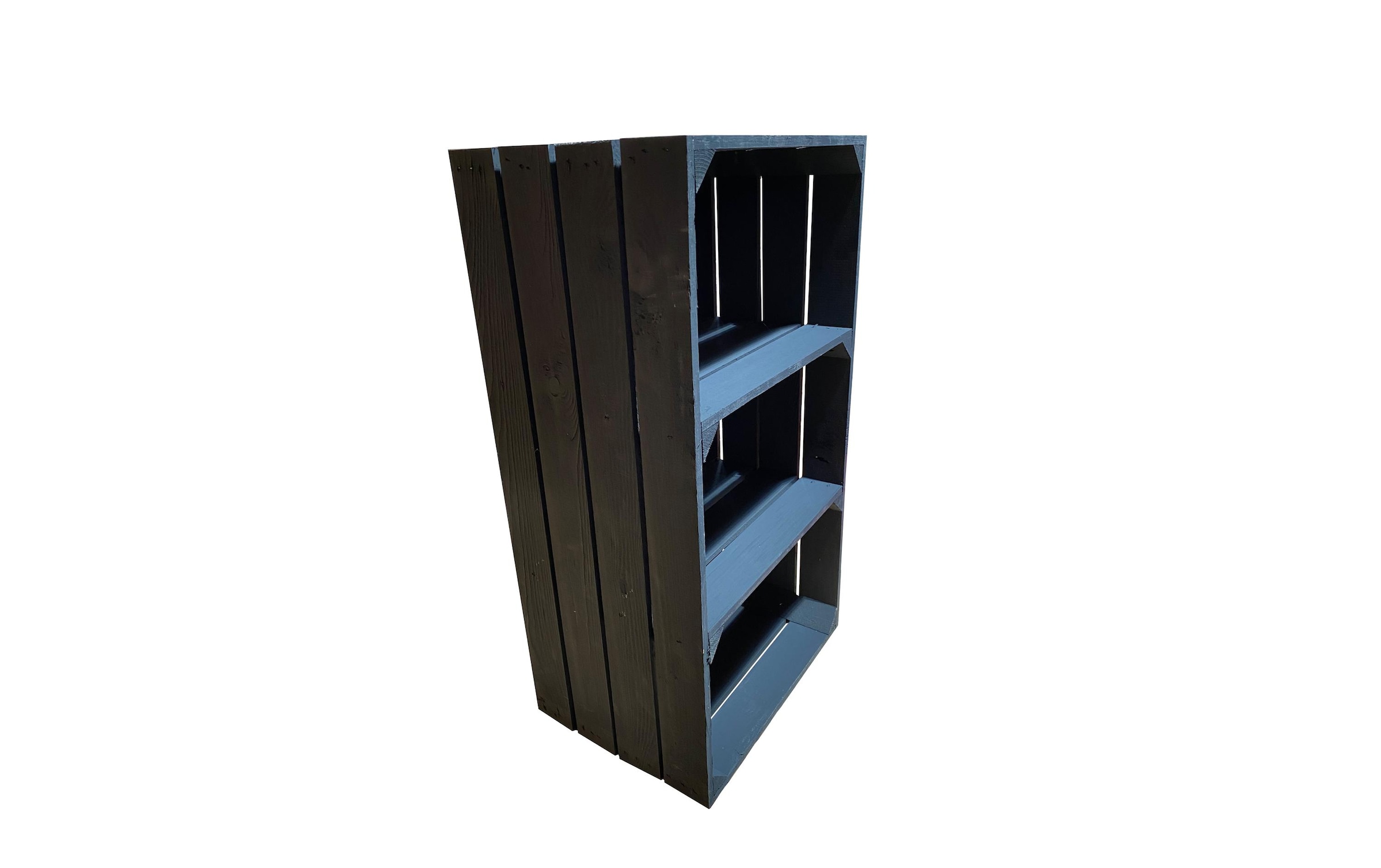 Holz Zollhaus Regal »Vintage Schwarz 40 x 75 cm«