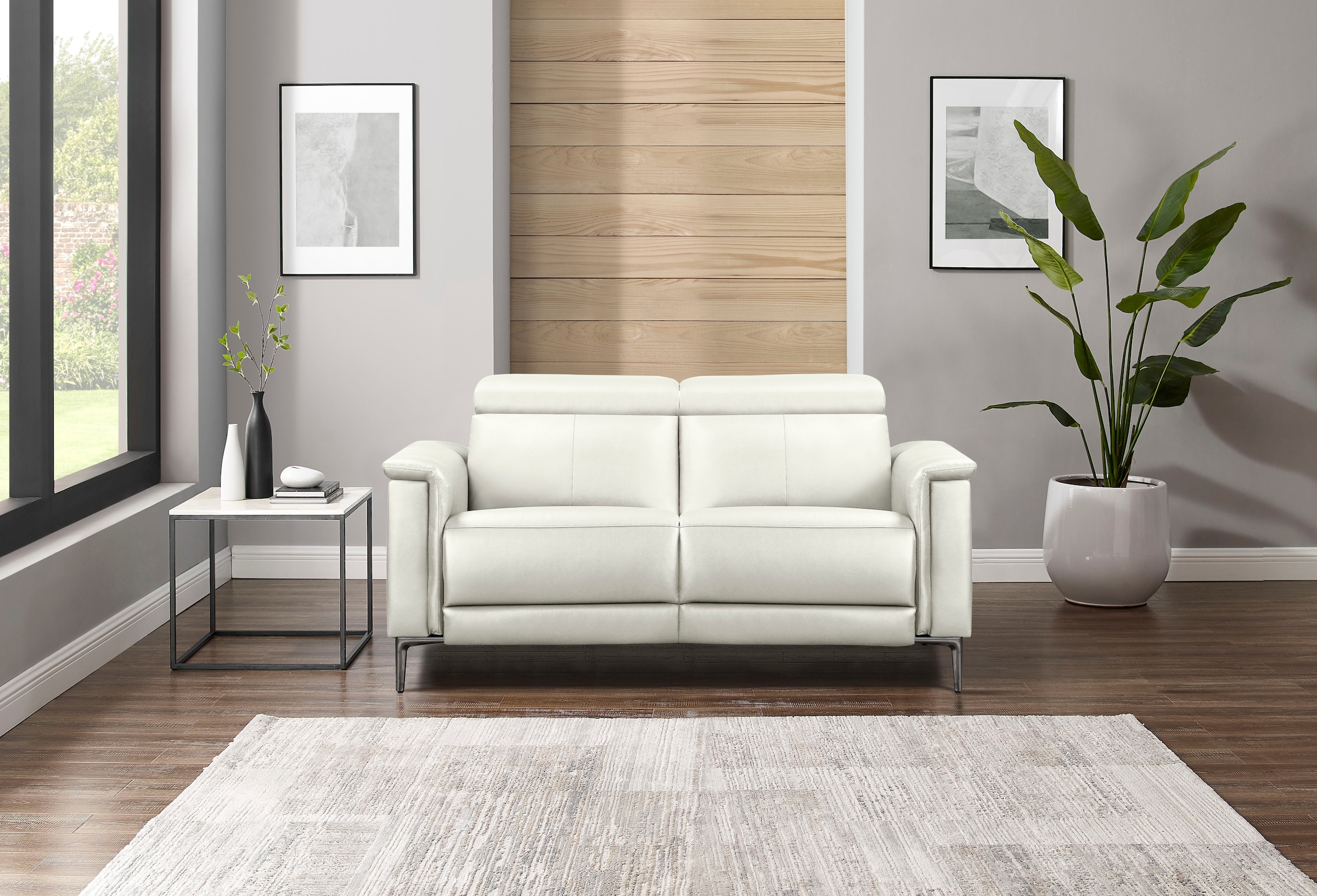 GOODproduct 2-Sitzer »LUND Lederoptik, 160 cm, mit Relaxfunktion und Kopfteilverstellung« manuell od. elektrisch (m.USB-C), Federkern