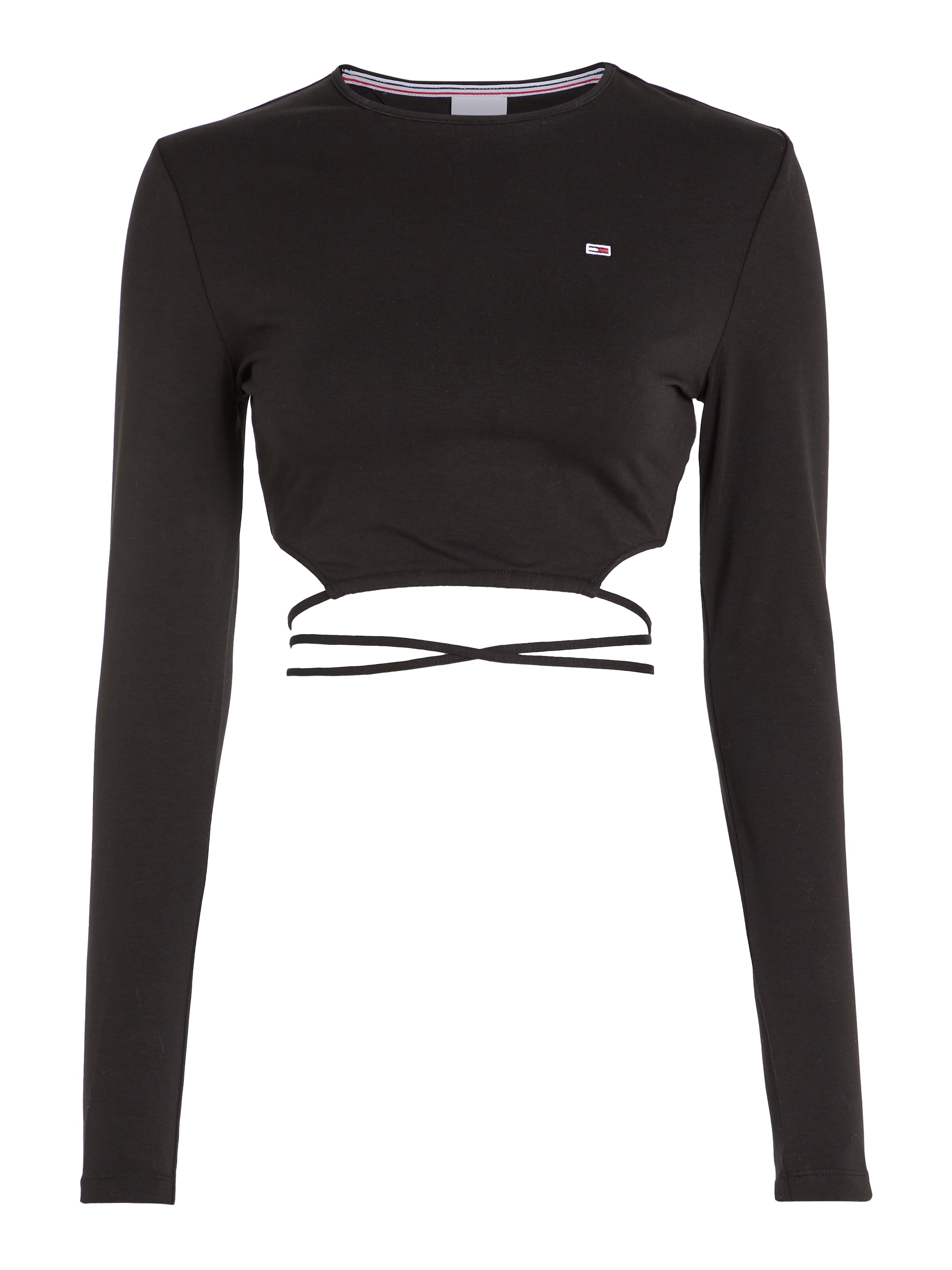 Tommy Jeans Langarmshirt »TJW TIE WRAP TOP«, mit Tommy Jeans Markenlabel