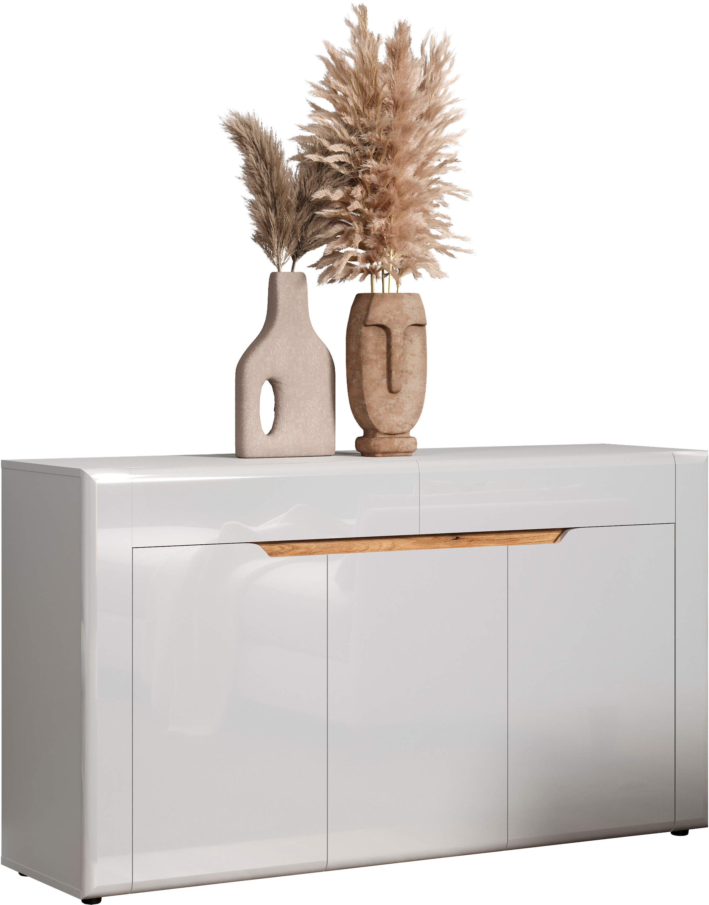 INOSIGN Sideboard »Graz«, (Packung, 1 St.), Masse aufgebaut (B/T/H in cm): 150/39/84 - Hochglanz Front