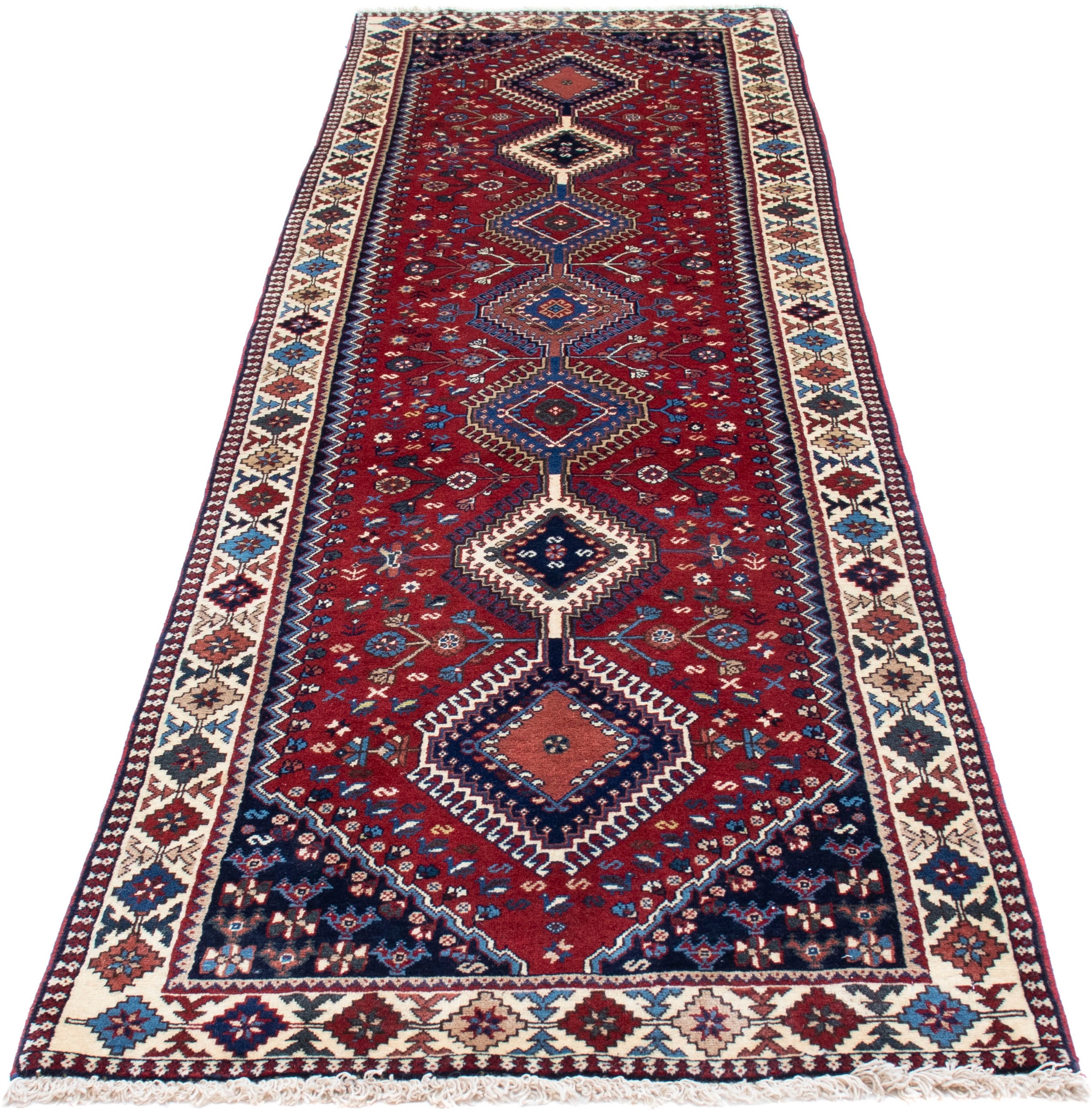 Image of morgenland Orientteppich »Perser - Bidjar - 293 x 82 cm - dunkelrot«, rechteckig, 15 mm Höhe, Wohnzimmer, Handgeknüpft, Einzelstück mit Zertifikat bei Ackermann Versand Schweiz