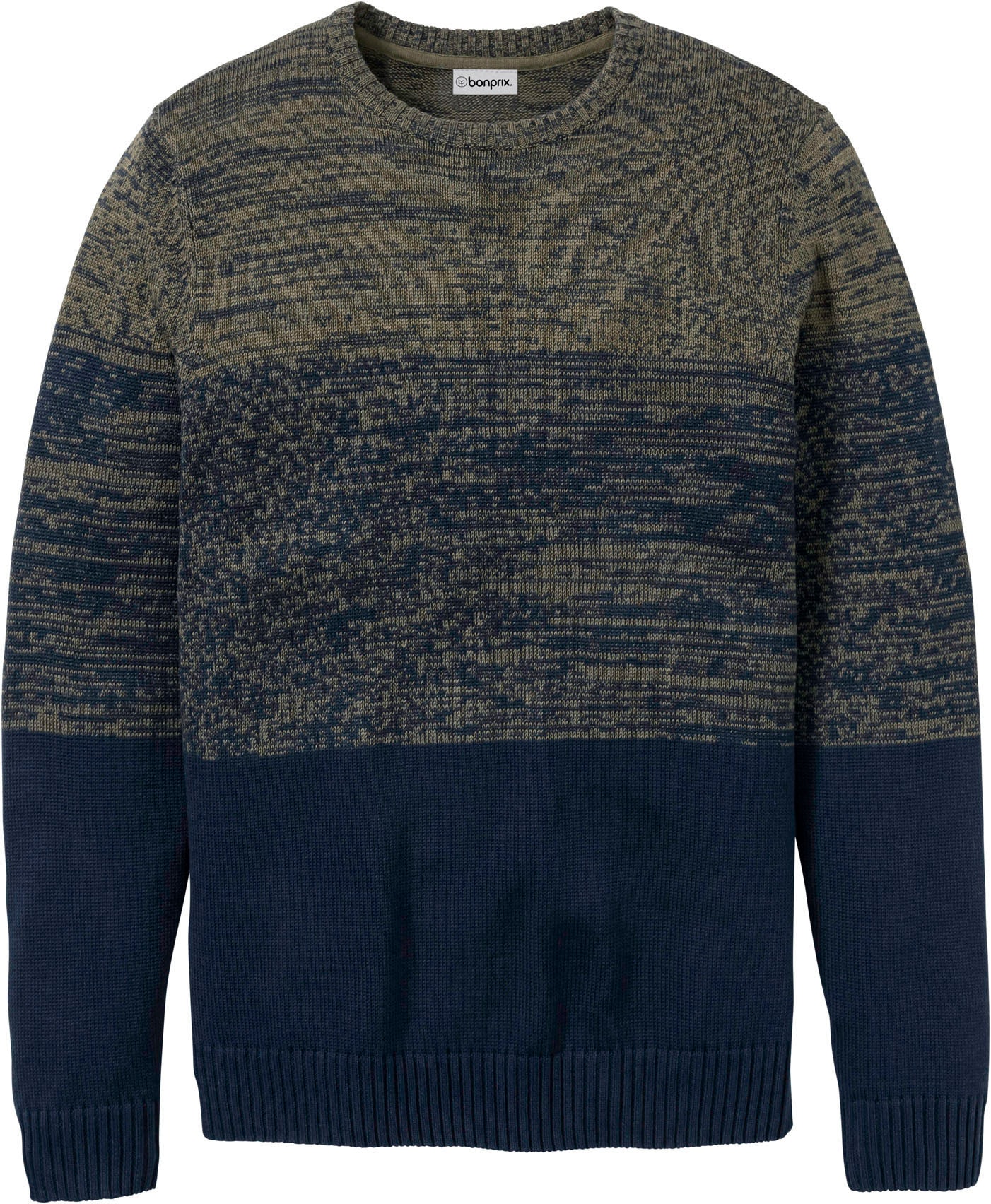 bonprix Pull en tricot »Feinstrickpullover mit Komfortschnitt und Baumwolle« aus Baumwolle und Polyacryl, mit Rundhalsausschnitt, Regular fit