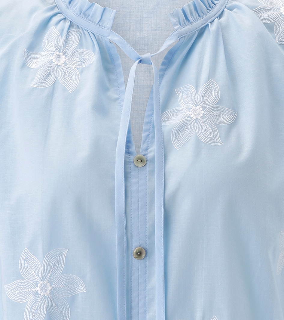Aniston SELECTED Blouse à enfiler avec broderie intégrale élaborée et volants