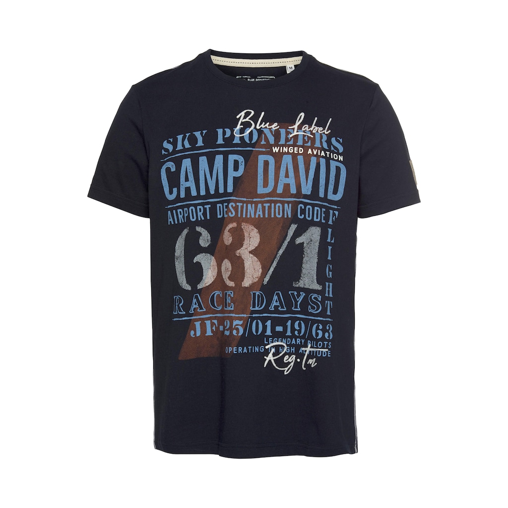 CAMP DAVID T-Shirt, mit Frontprint