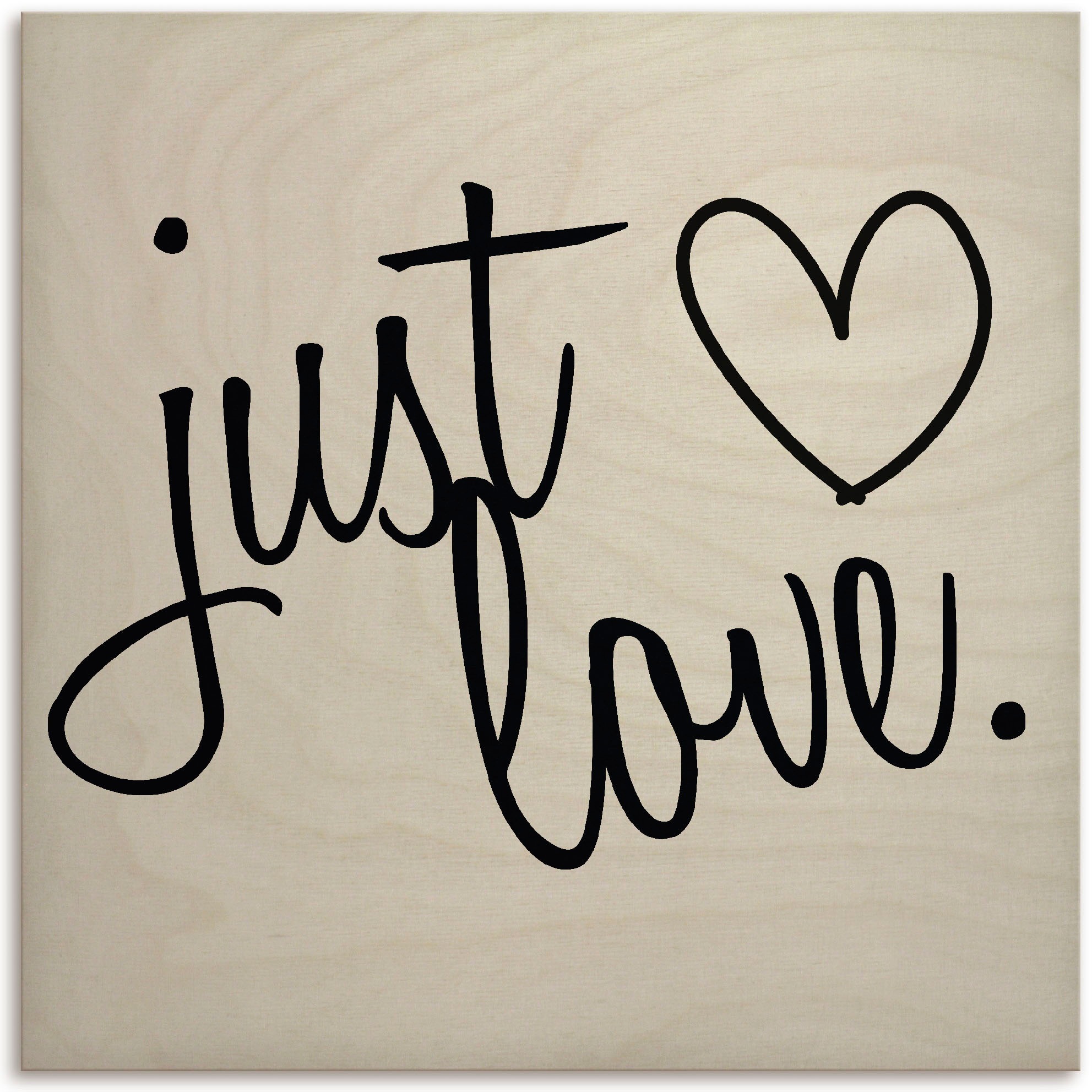 Image of Artland Holzbild »Einfache Liebe«, Sprüche & Texte, (1 St.) bei Ackermann Versand Schweiz