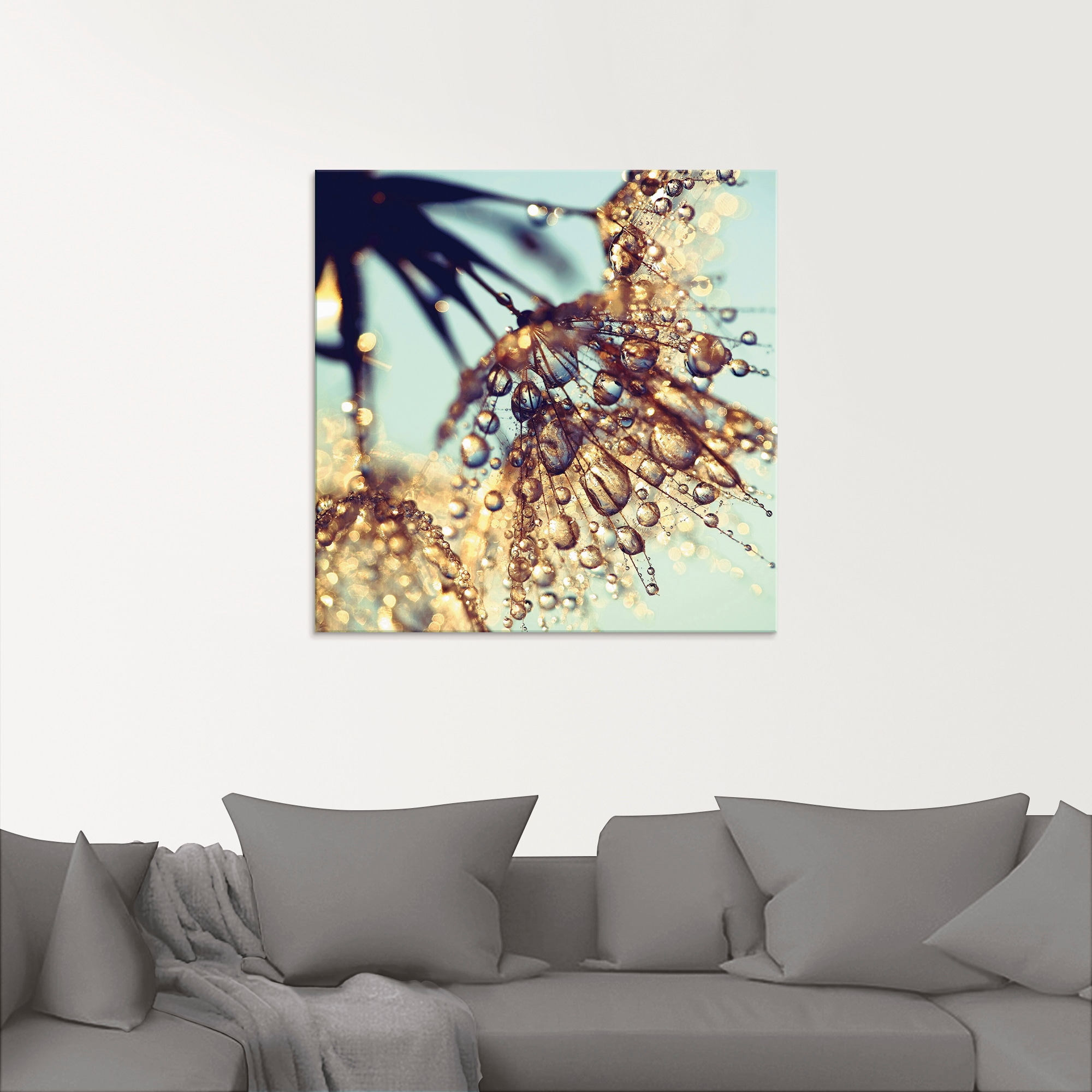 Artland Glasbild »Pusteblume Goldener Regen«, Blumen, (1 St.), in verschiedenen Grössen