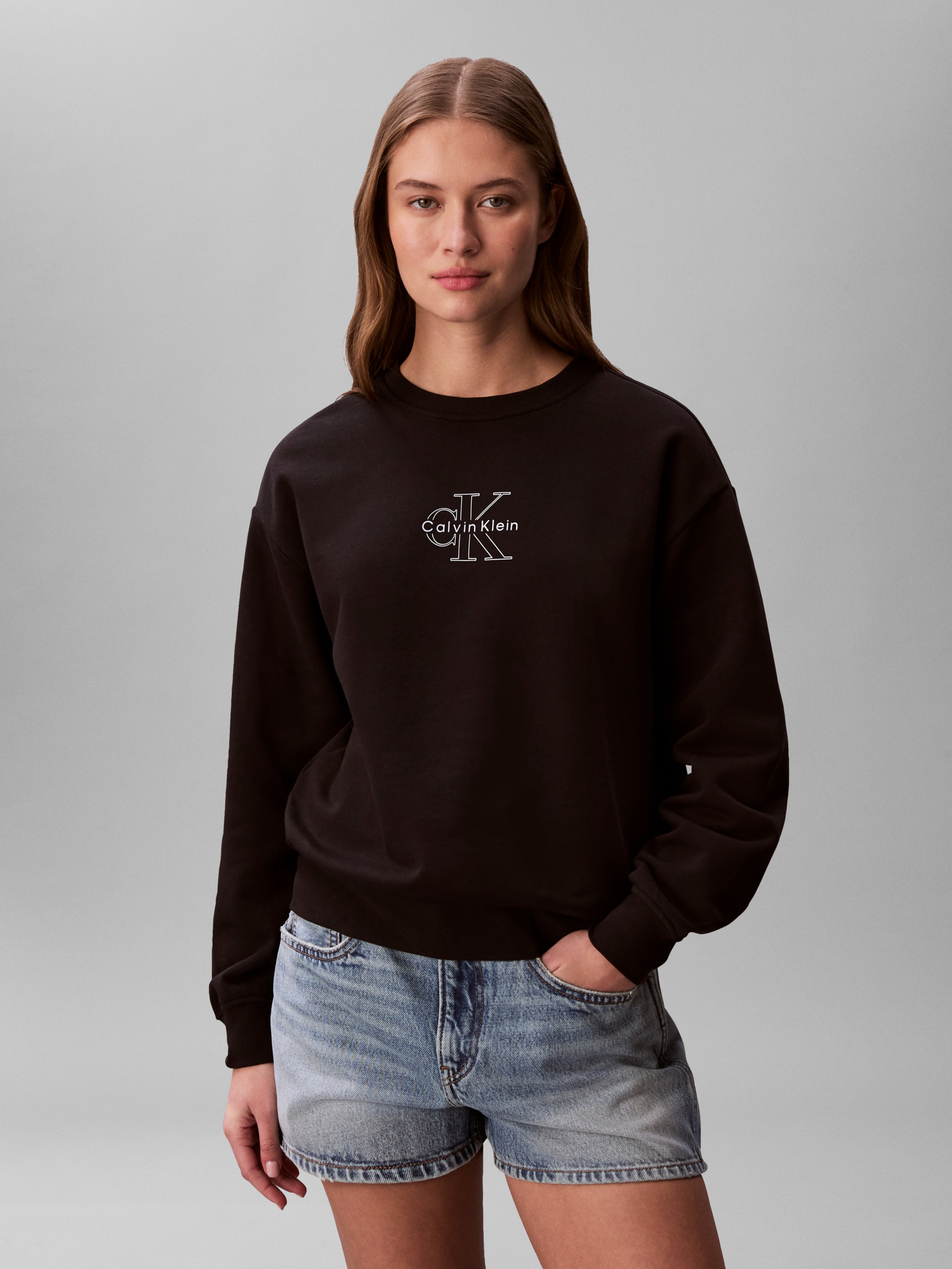 Image of Calvin Klein Sweatshirt "FOIL CREW SWEATSHIRT", Regular fit mit Rundhalsausschnitt