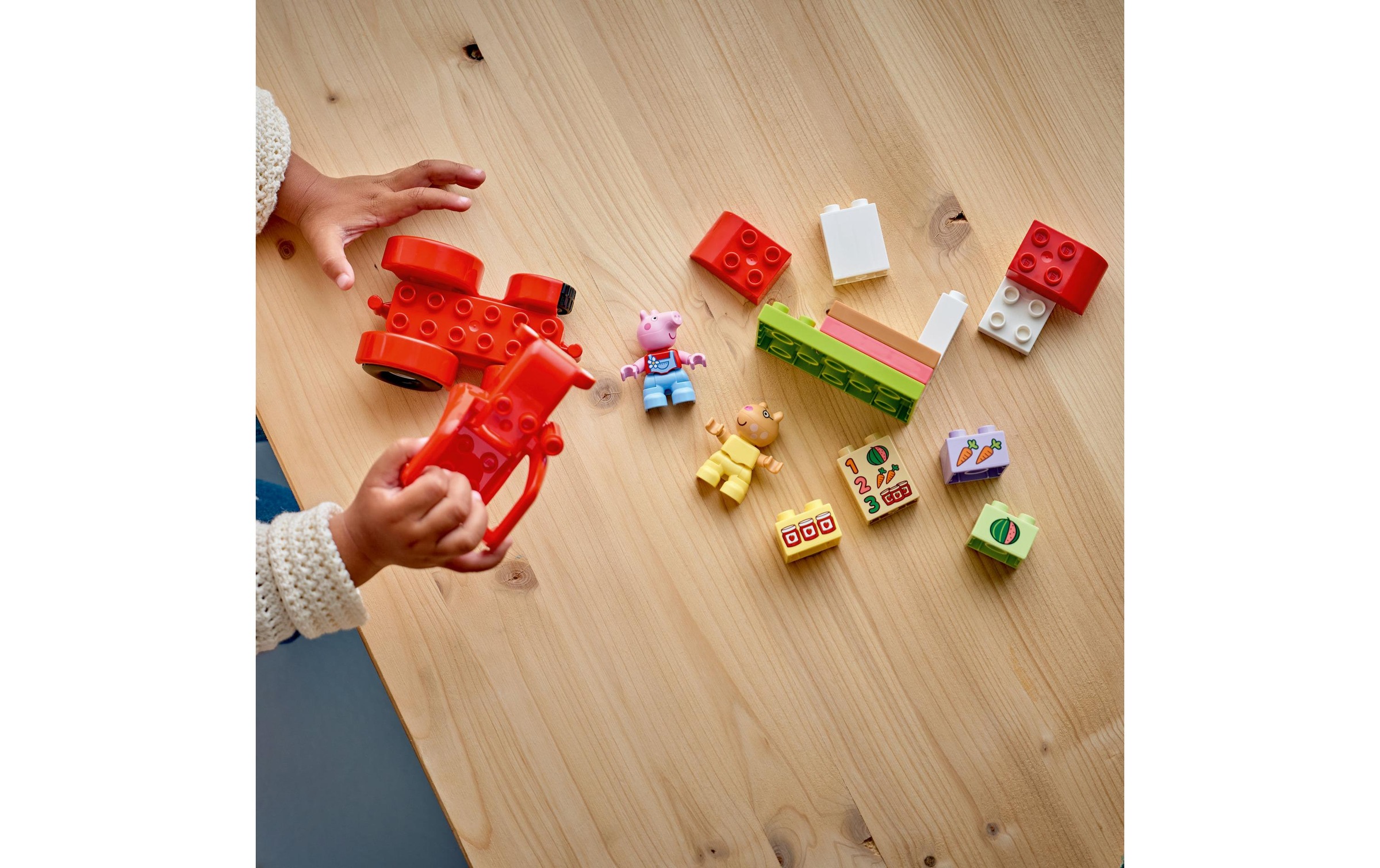 LEGO® Konstruktionsspielsteine »Traktor und Marktstand (10468), LEGO DUPLO Peppa Pig«