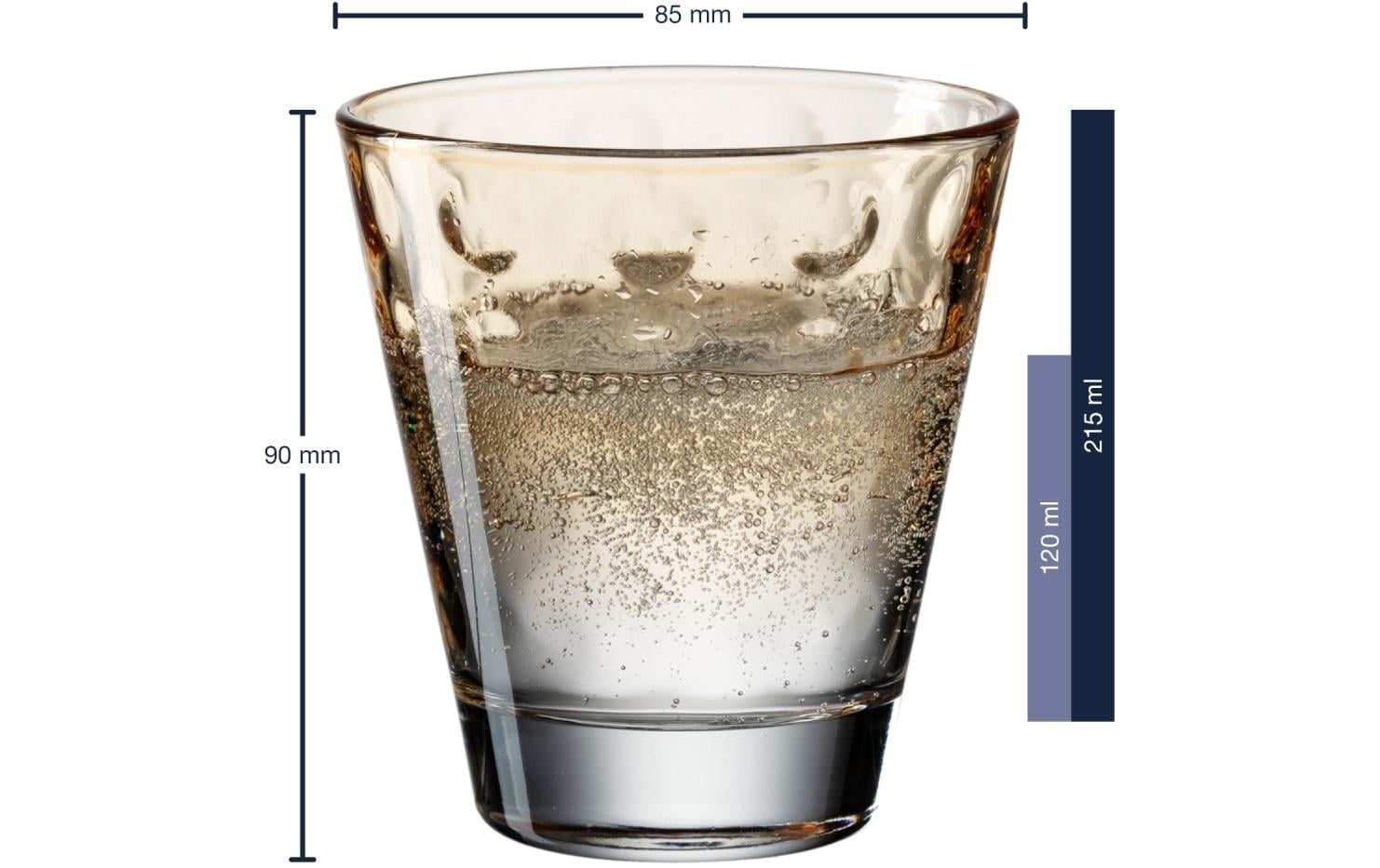 LEONARDO Glas »Optic Pastell, 215ml«, (6 tlg.)
