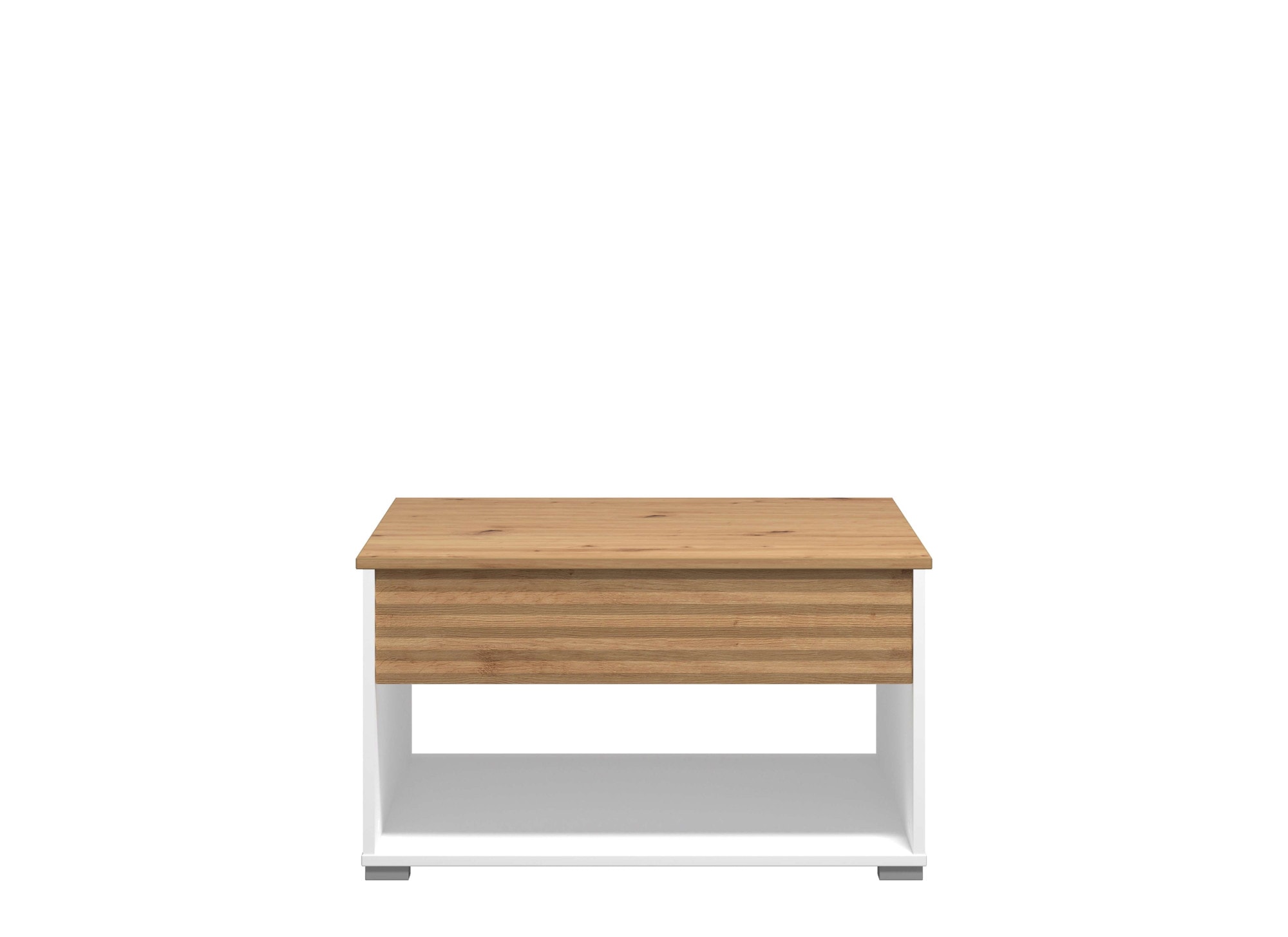 Home affaire Couchtisch »Taranto Kaffeetisch, 80 cm, quadratische Form, modern design«, höhenverstellbar Tischplatte, geschlossenes Fach, schwarz oder weiss