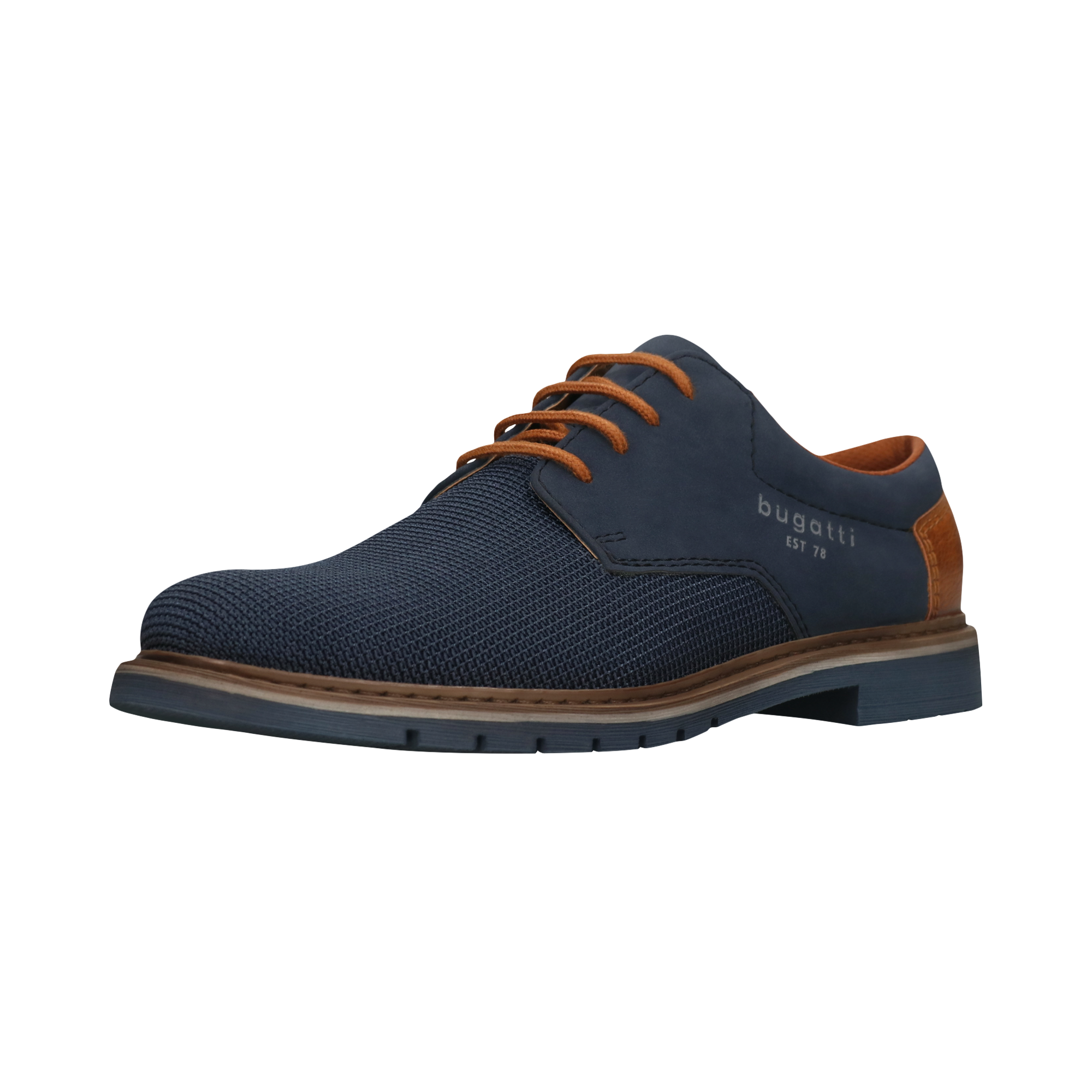 Image of bugatti Schnürschuh Blockabsatz, Businessschuh, Abendschuh mit Logoprägung