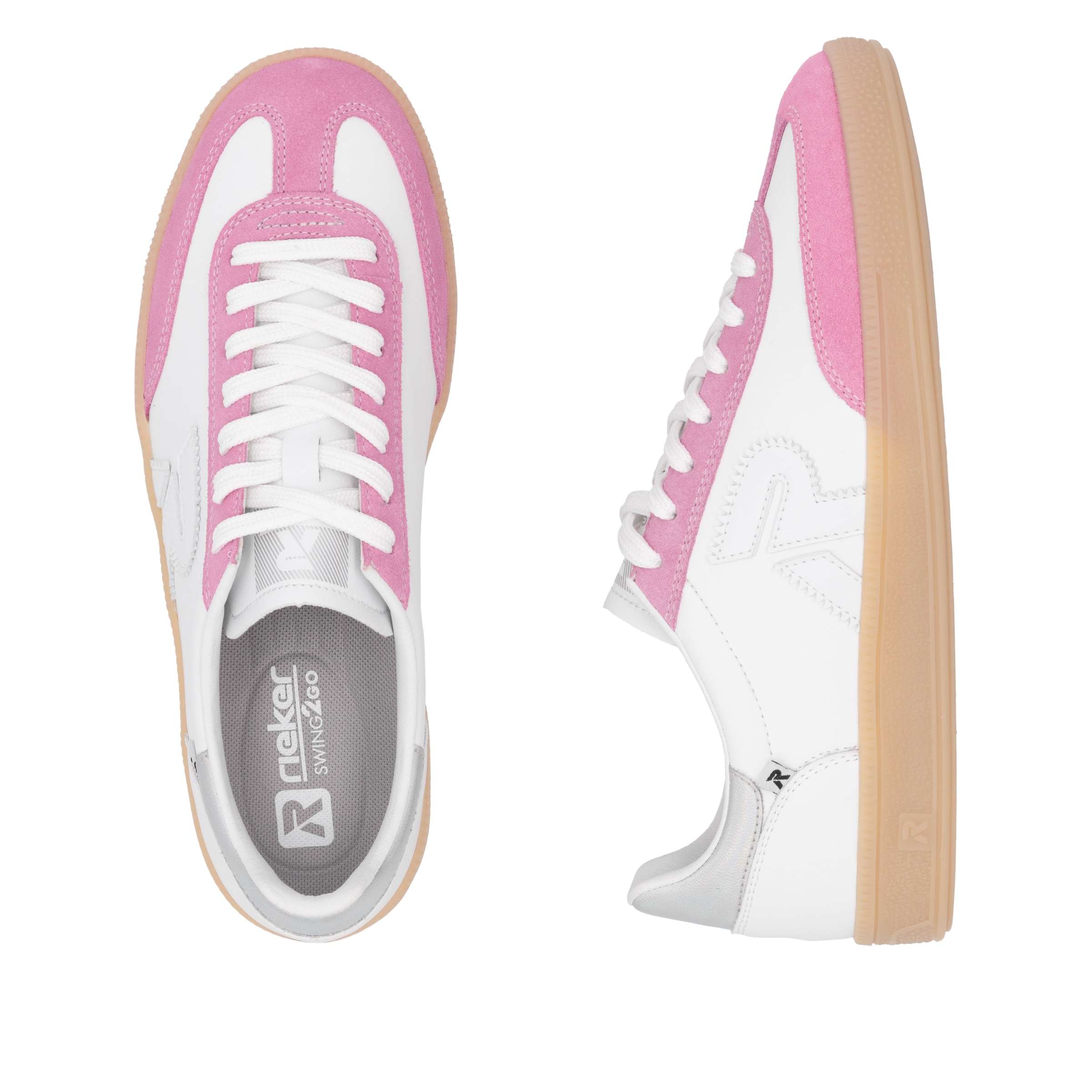 RIEKER Sport Sneaker »San Diego Swing2GO«  Retro-Sneaker, Freizeitschuh, Halbschuh mit herausnehmbarem Fussbett
