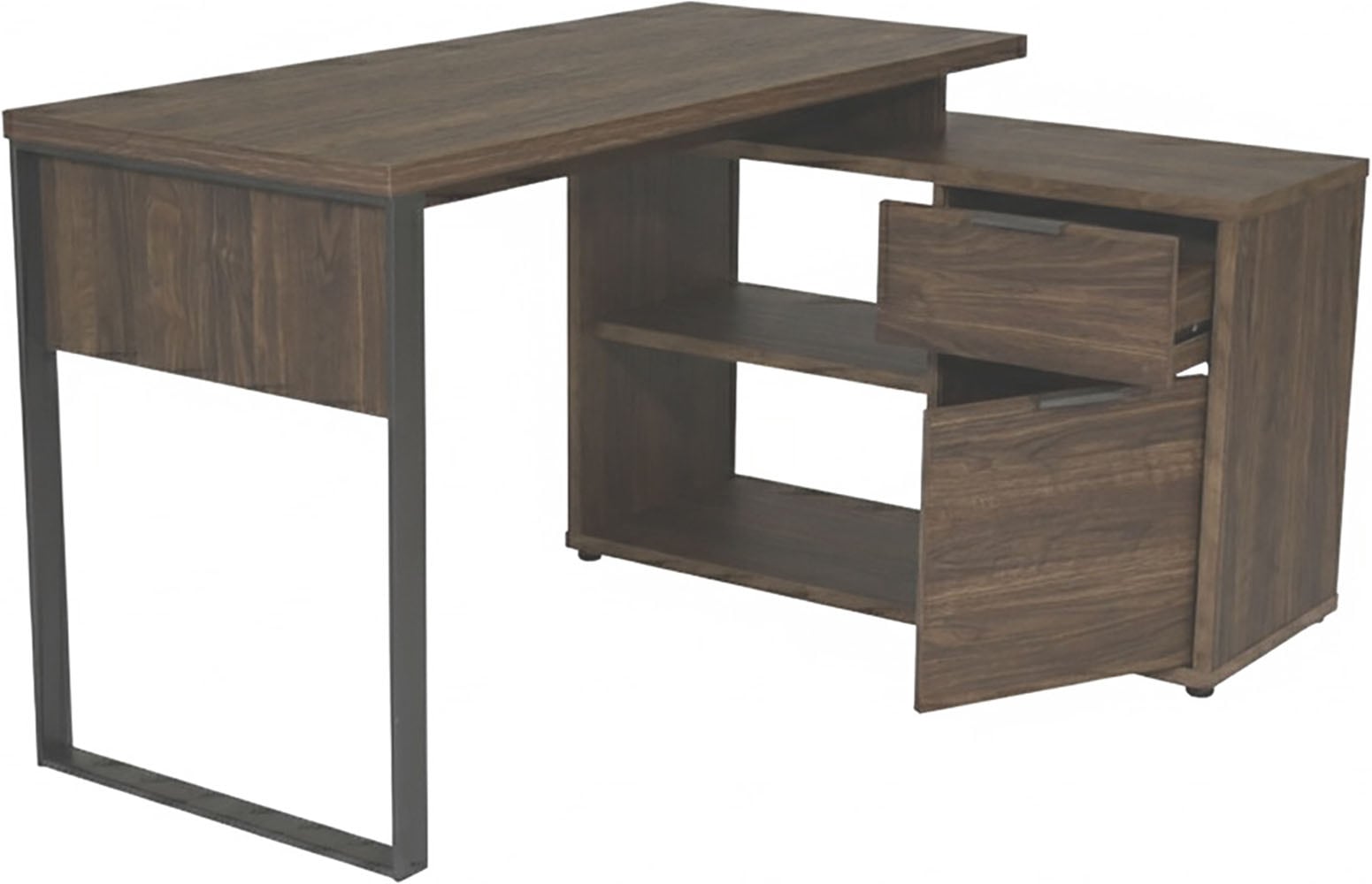 Jahnke Bureau d'angle »LOOP C 140 E« Bureau d'angle, 1 compartiment ouvert, 1 tiroir + 1 porte, largeur : 140 cm