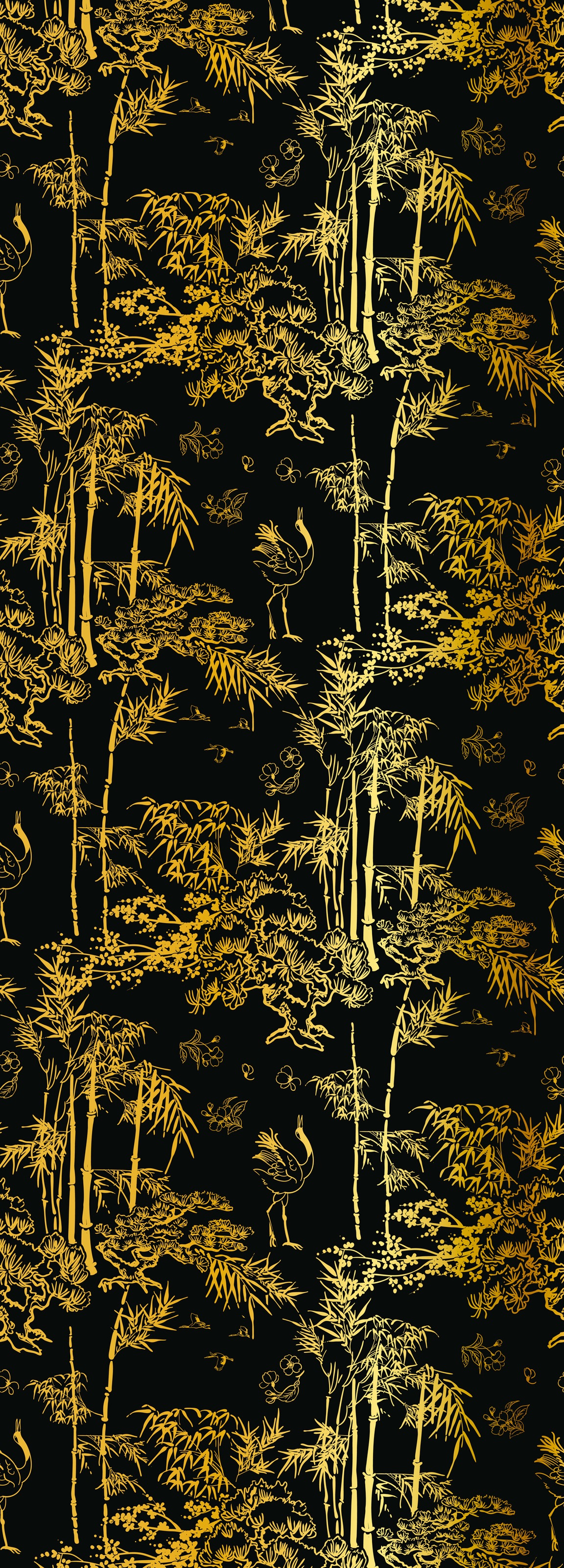 Image of queence Vinyltapete "Joline" Motiv bedruckt botanisch floral gemustert natürlich glatt 90x250cm, selbstklebend, kinderleichte Anbringung, Sticker