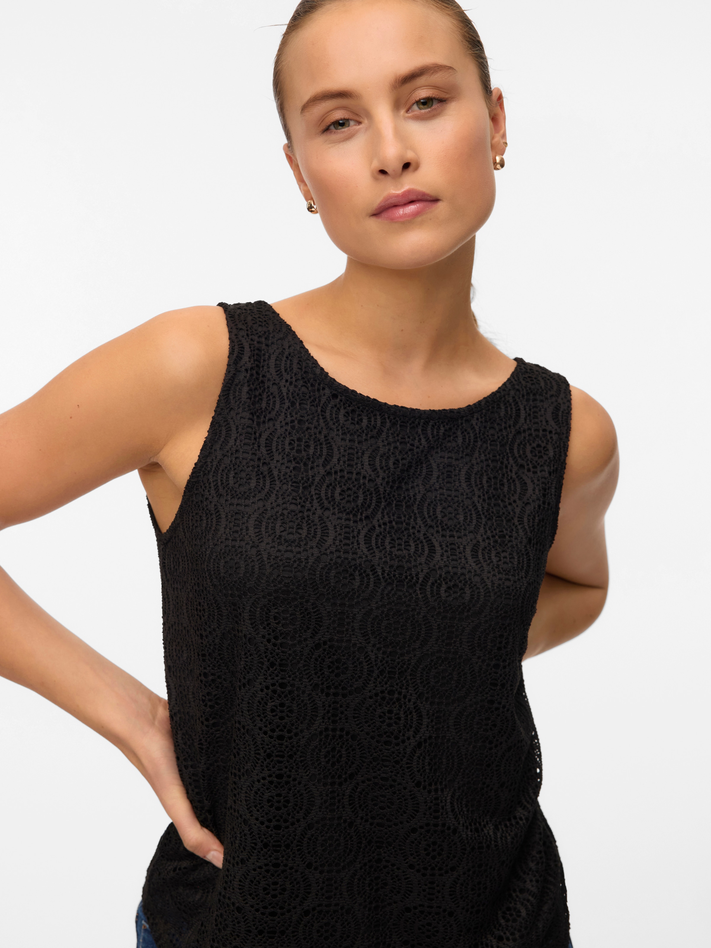 Vero Moda Top en dentelle »VMMAYA TANK TOP JRS VO« Materialmix, regular fit