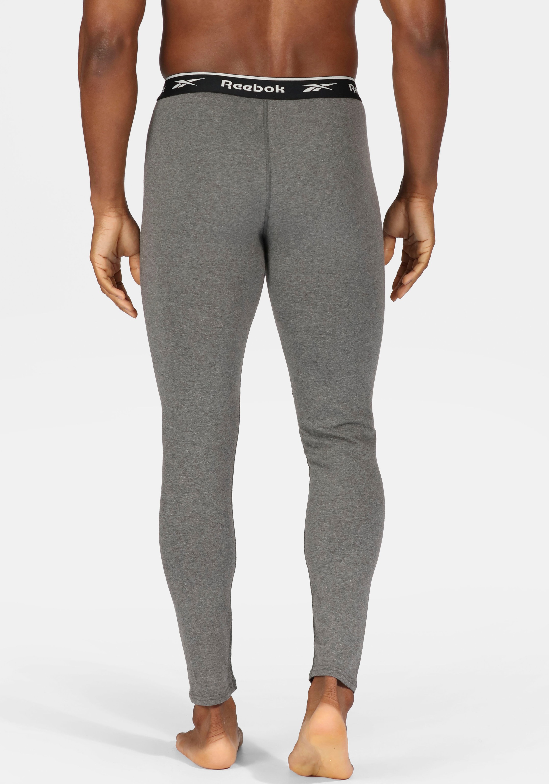 Reebok Caleçon long »JOHNY« basic, lang, atmungsaktiv, mit Logo, breiter Bund, Baumwollmix