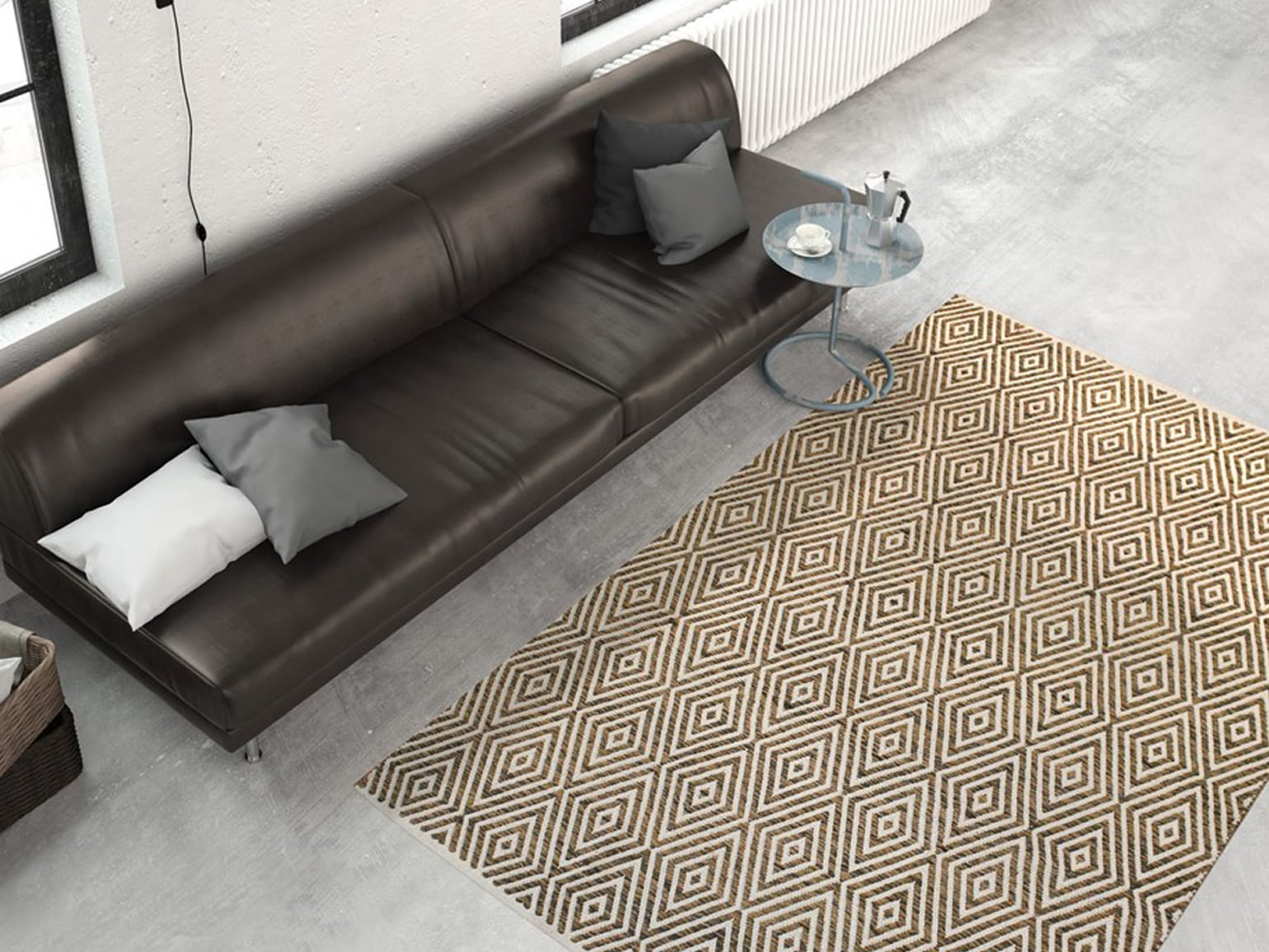 Image of calo-deluxe Teppich "Luba 333" rechteckig 7 mm Höhe reine Baumwolle, Wohnzimmer