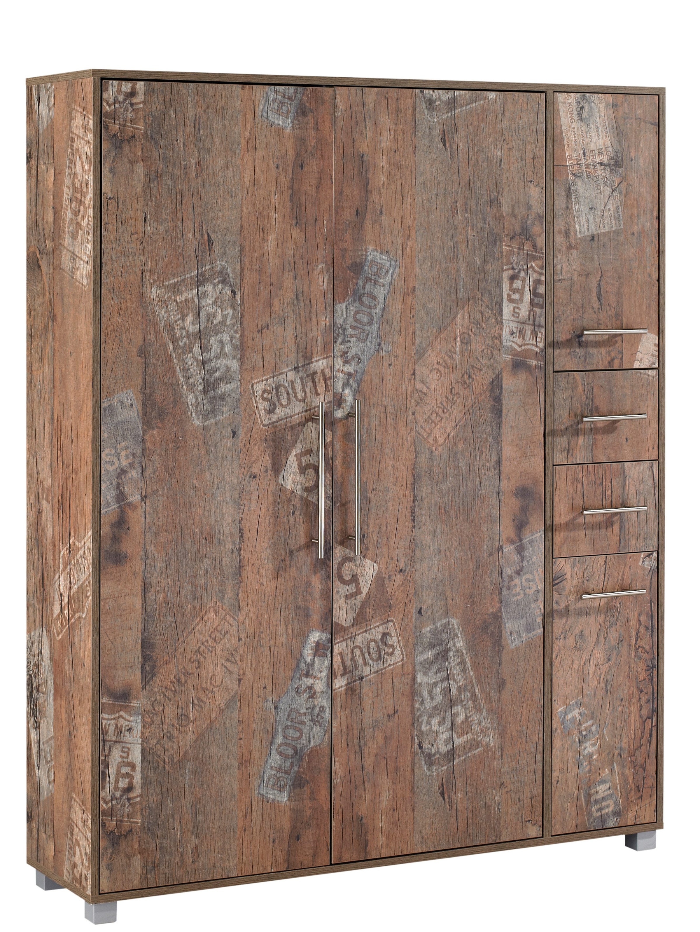 ♕ Schildmeyer auf mit cm, Schuhschrank »Pisa«, 132 Breite versandkostenfrei Metallgriffen