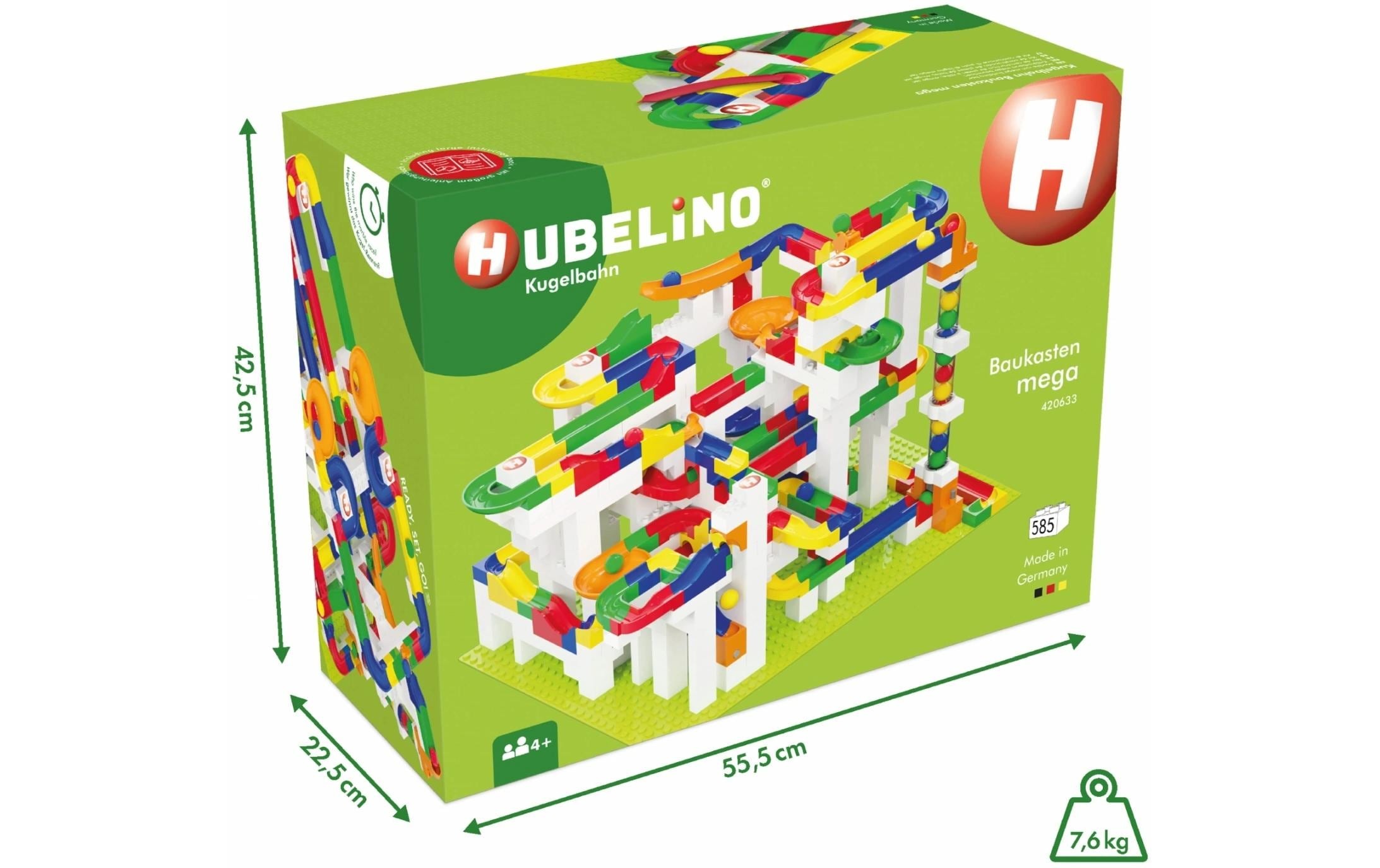 HUBELINO Kugelbahn »Mega 585 Teile«, (585 tlg.)