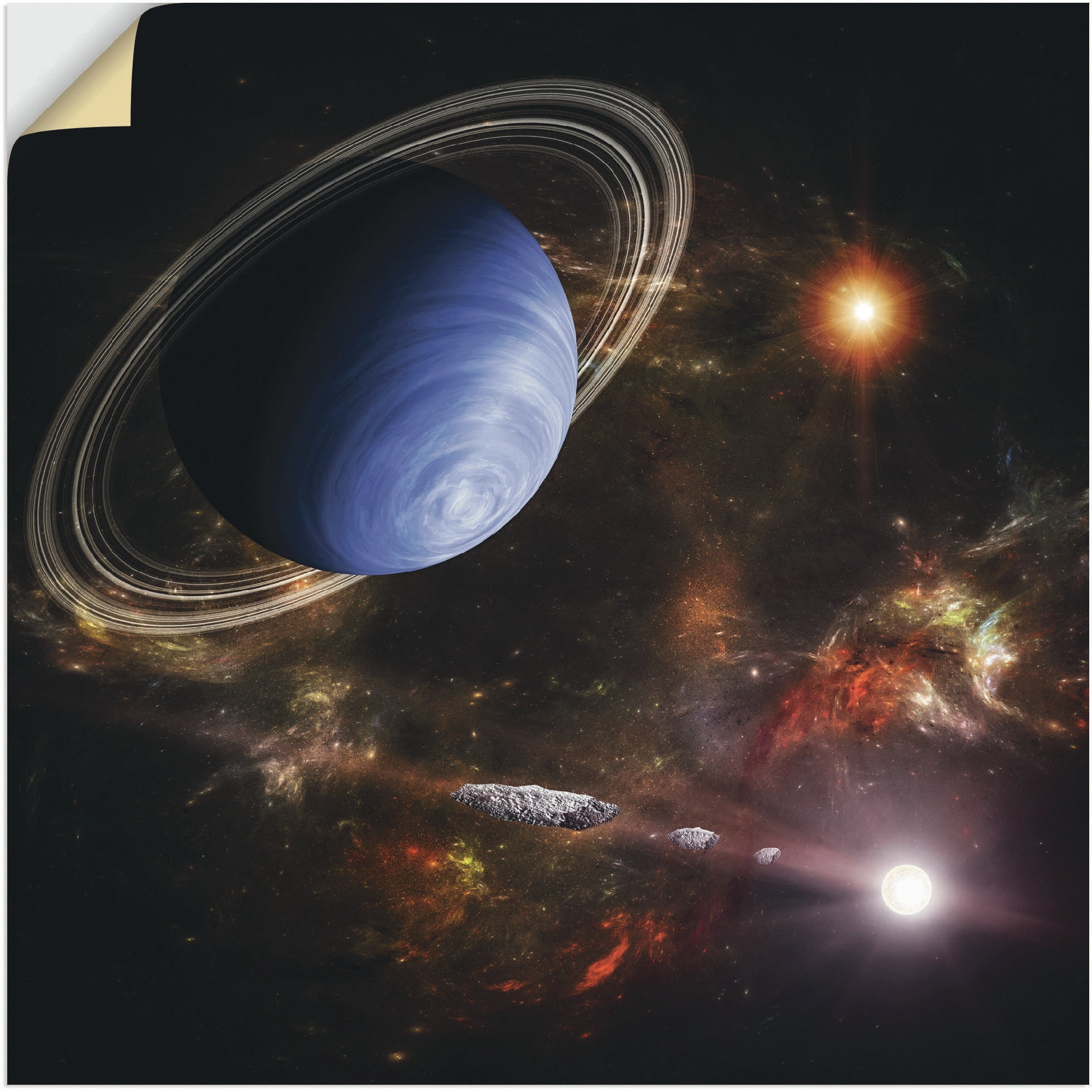 Image of Artland Wandbild »Fremde Welten im All«, Bilder von Planeten, (1 St.), in vielen Grössen & Produktarten - Alubild / Outdoorbild für den Aussenbereich, Leinwandbild, Poster, Wandaufkleber / Wandtattoo auch für Badezimmer geeignet bei Ackermann Versand Schw