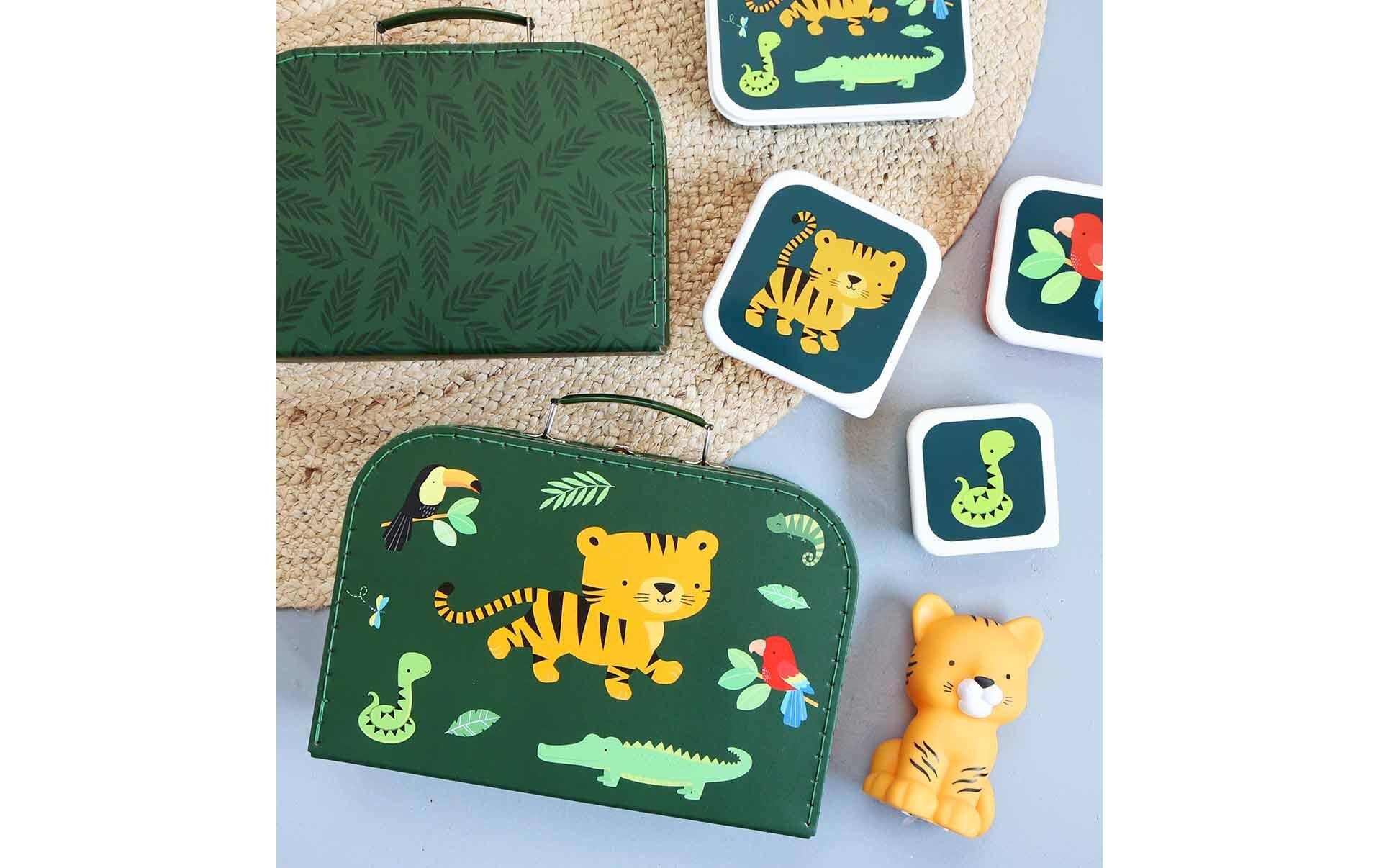 A Little Lovely Company Kinderkoffer »Jungle Tiger«, (2 St.)
