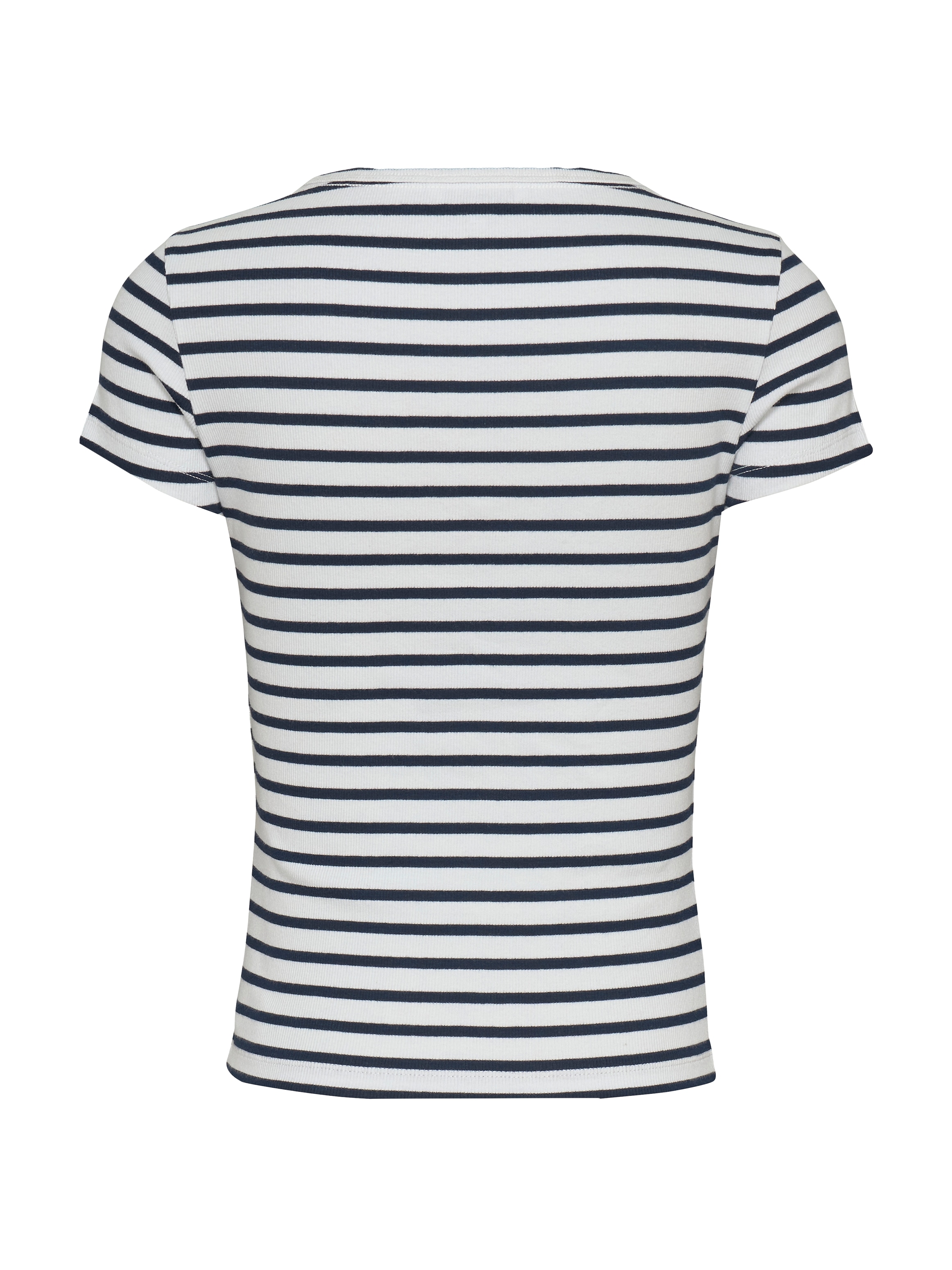 Tommy Jeans T-Shirt »TJW SLIM ESSENTIAL RIB V SS«, mit Logostickerei