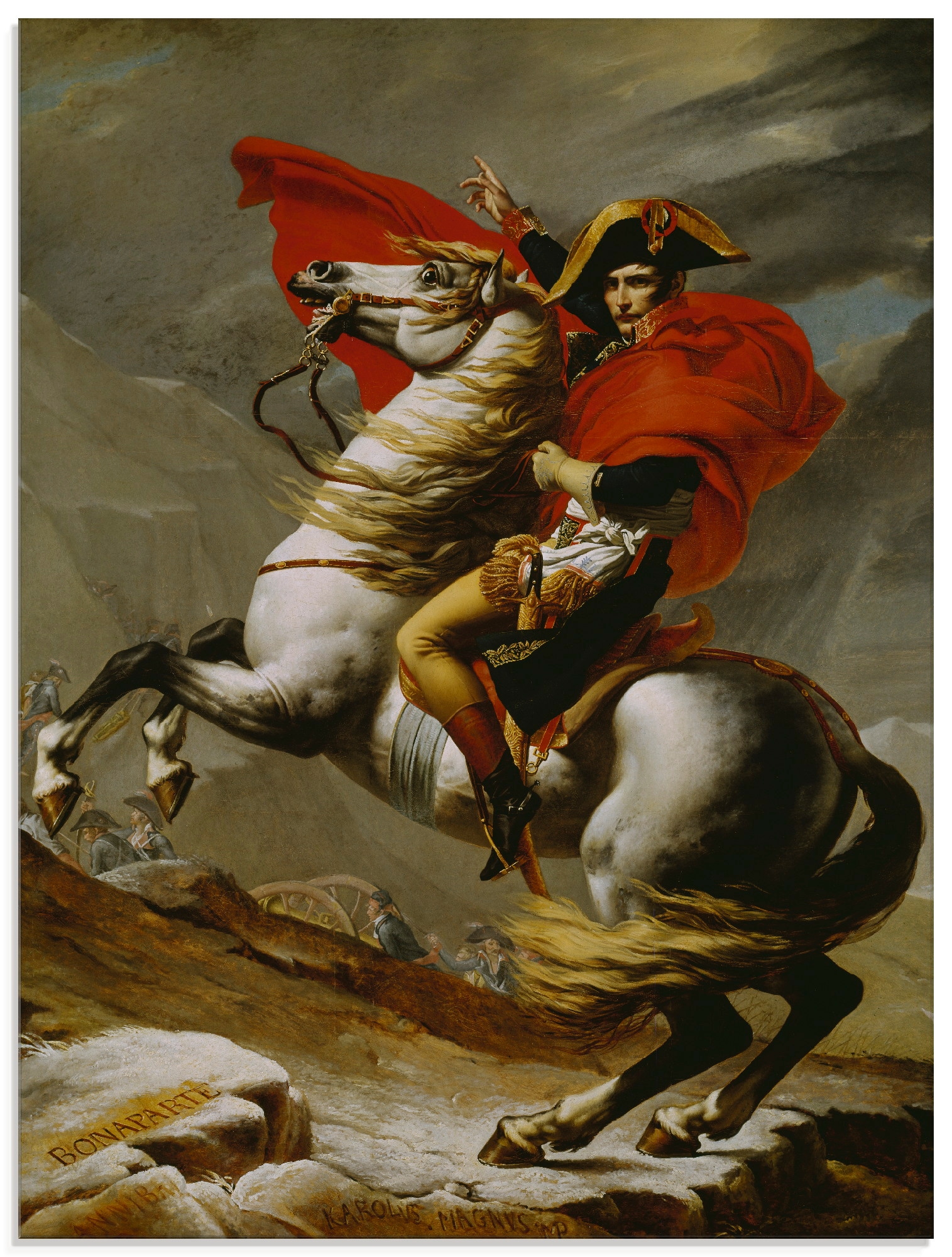 Image of Artland Glasbild "Napoleon bei der Überquerung der Alpen." Menschen 1 Stk. tlg. in verschiedenen Grössen