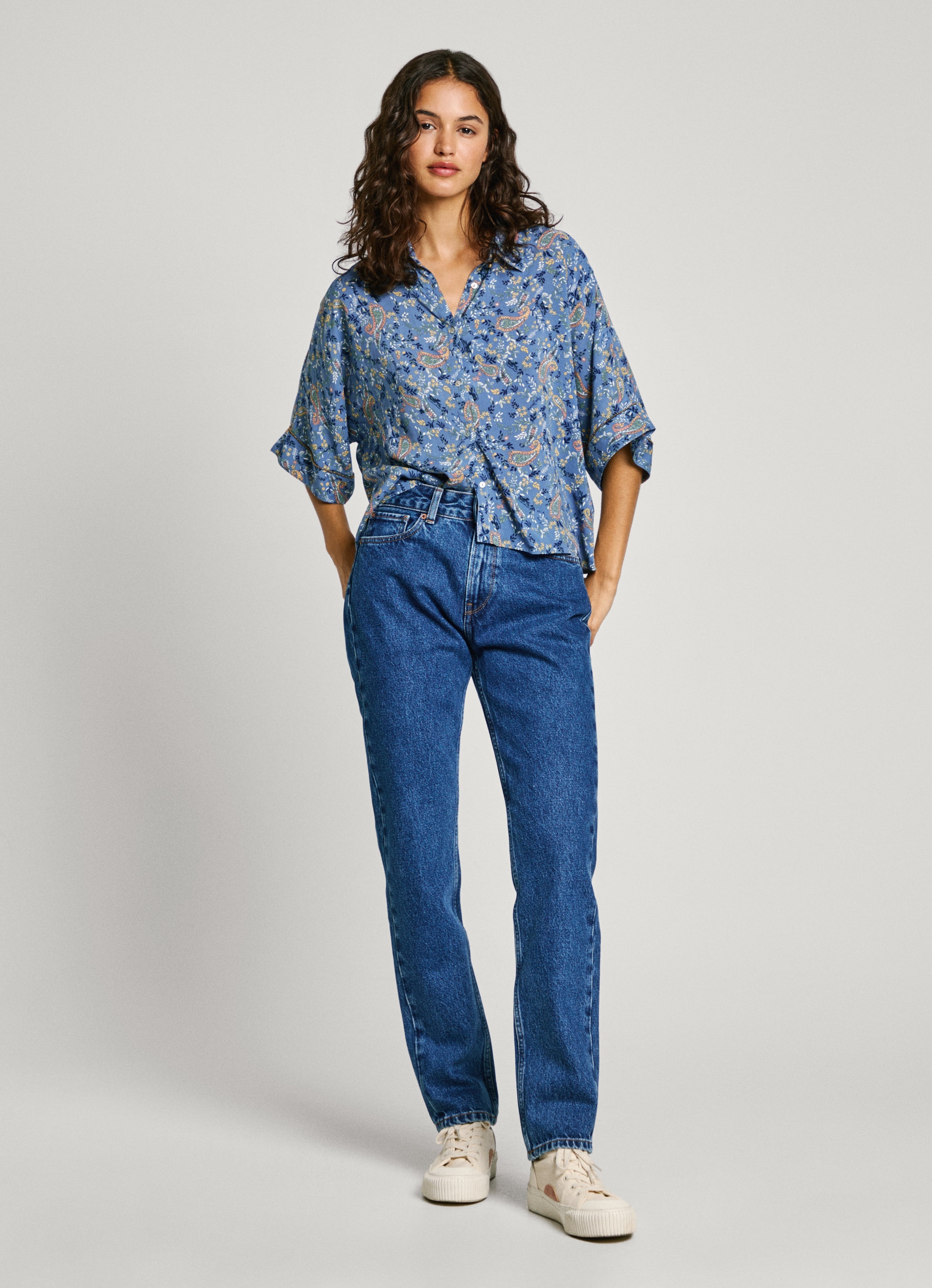 Pepe Jeans Druckbluse »MERY«, mit Paisley Muster in trendy Pyjama-Style