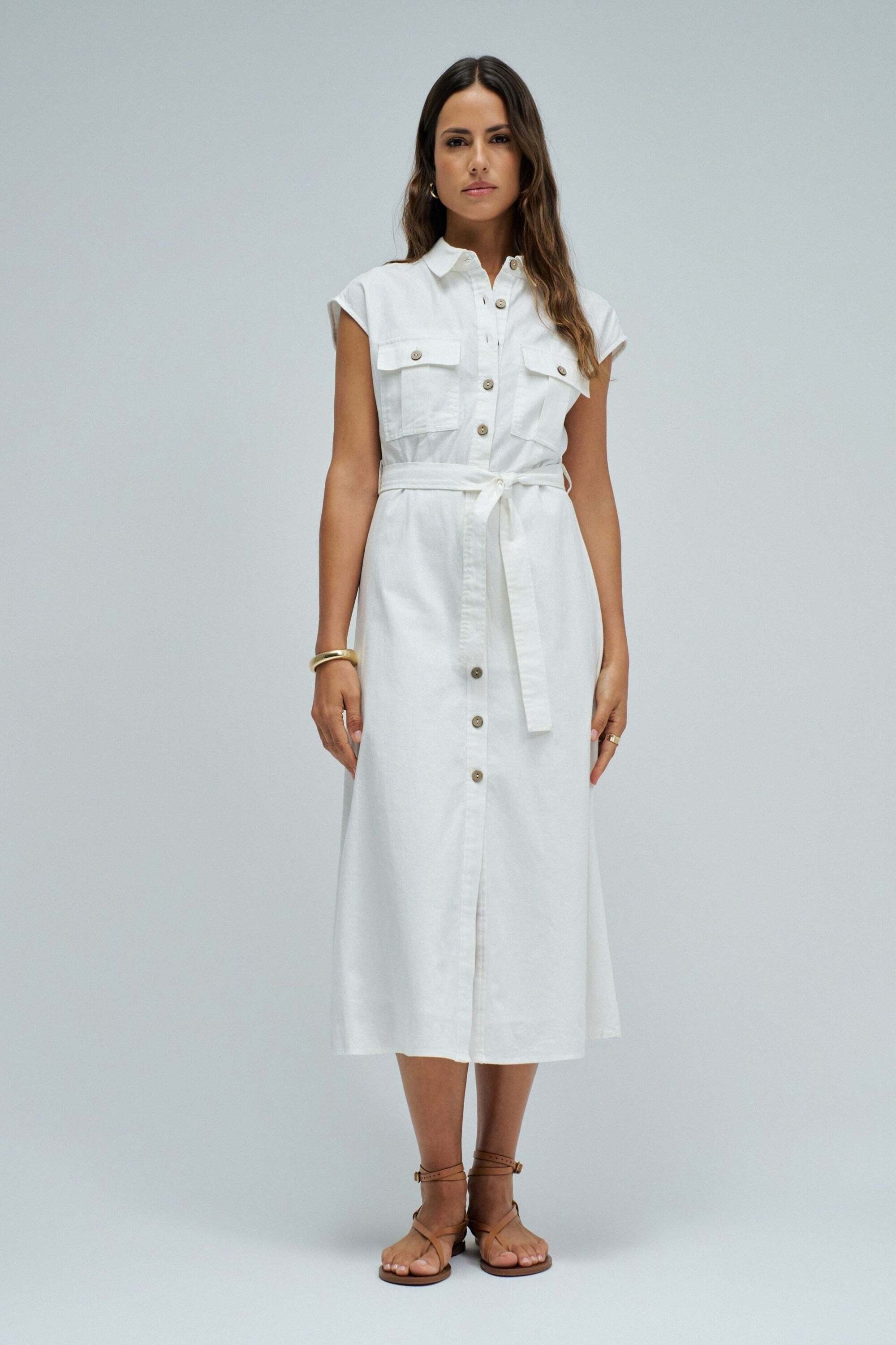 Salsa Robe midi »Salsa Jeans Midikleid Sleeveless Shirt Dress«