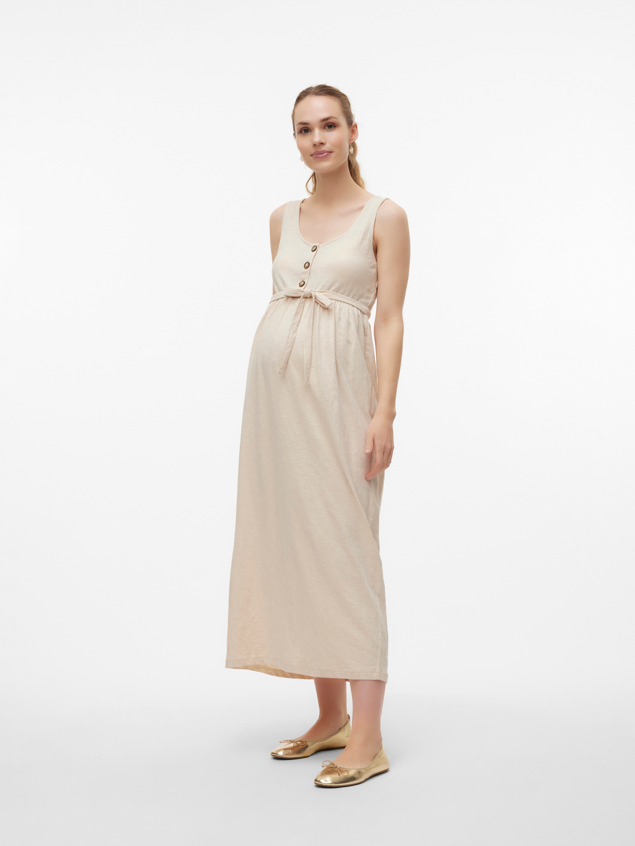 Image of Mamalicious Trägerkleid "MLEVI LIA SL JRS ANKLE DRESS 2F NOOS" Sommerkleid
