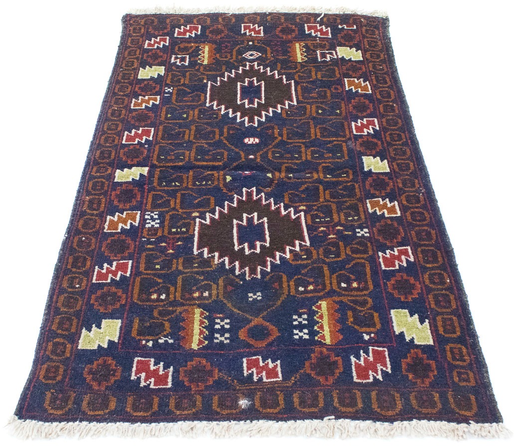 Image of morgenland Wollteppich »Belutsch Teppich handgeknüpft blau«, rechteckig, 11 mm Höhe, handgeknüpft bei Ackermann Versand Schweiz