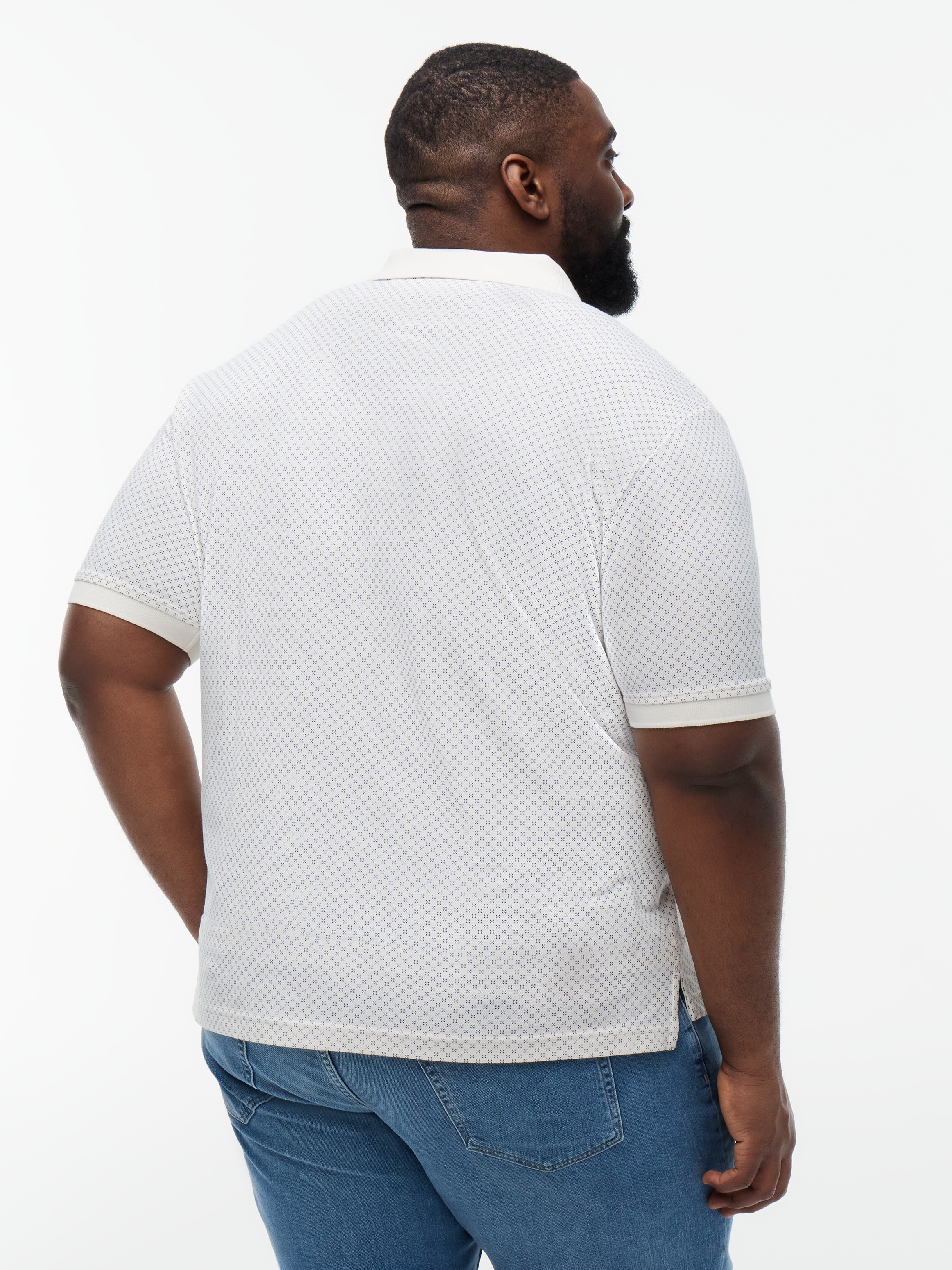Tommy Hilfiger Big & Tall Poloshirt »BT-MICROPRINT PIQUE REGULAR« mit geometrischem Muster, Grosse Grössen