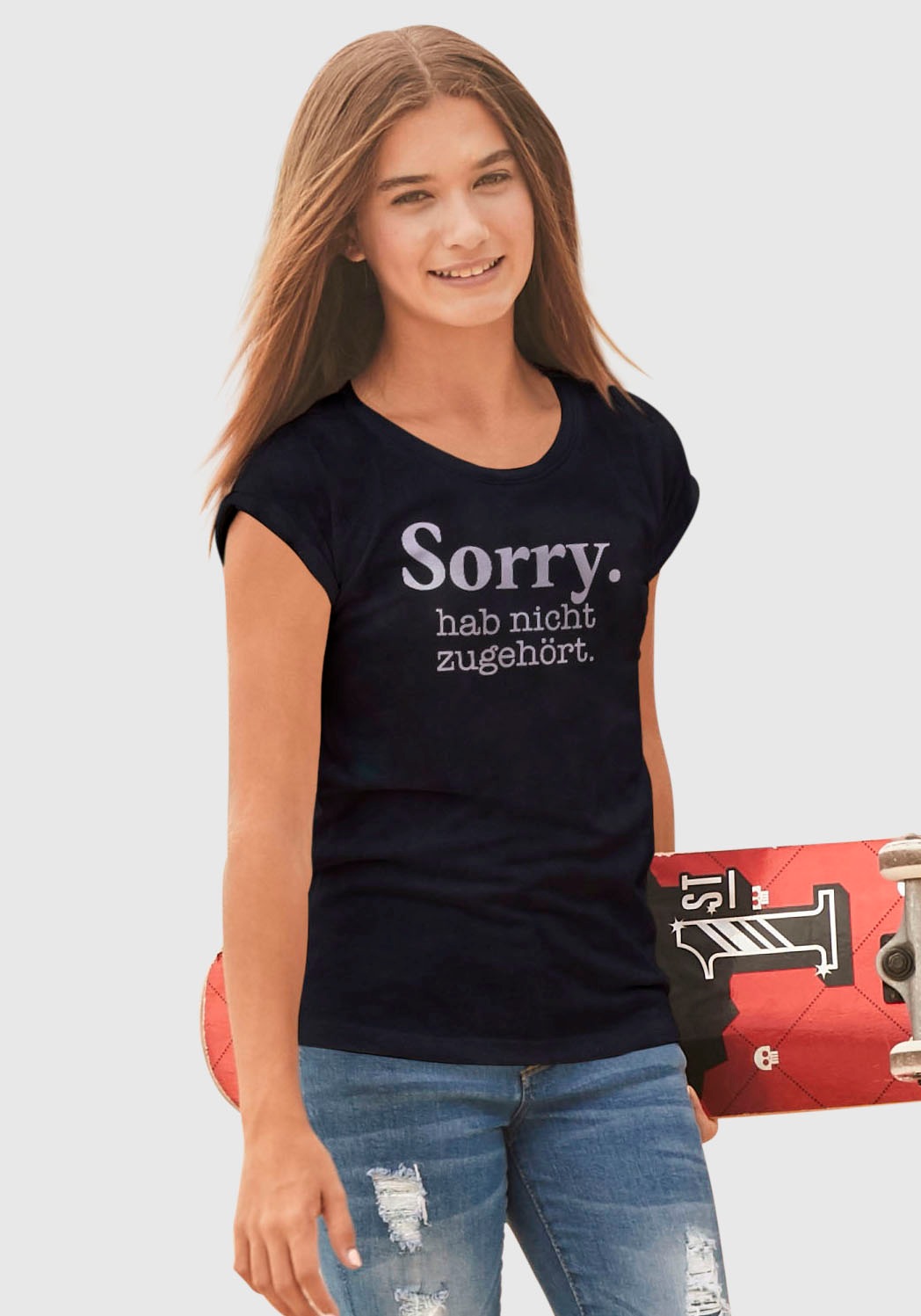 Image of KIDSWORLD T-Shirt »Sorry. hab nicht zugehört.«, in weiter legerer Form bei Ackermann Versand Schweiz