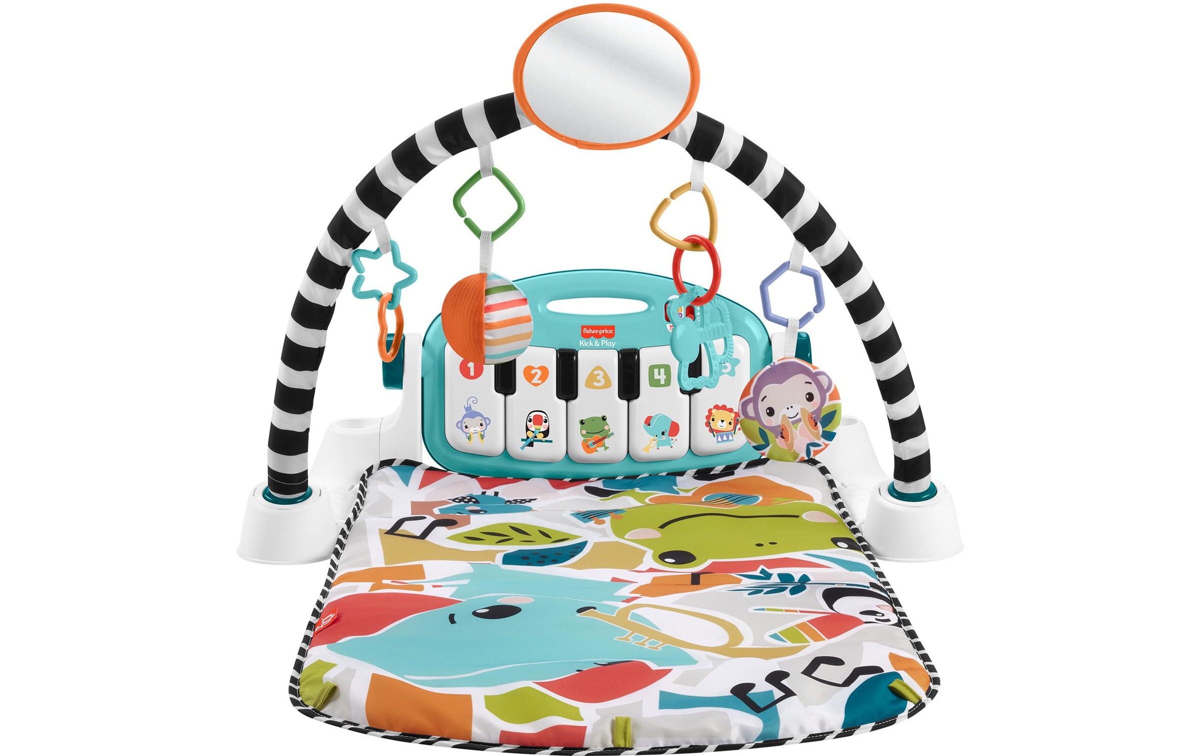 Fisher-Price Kick & Play Tessuto, Plastica Multicolore Tappetino da gioco per bambino
