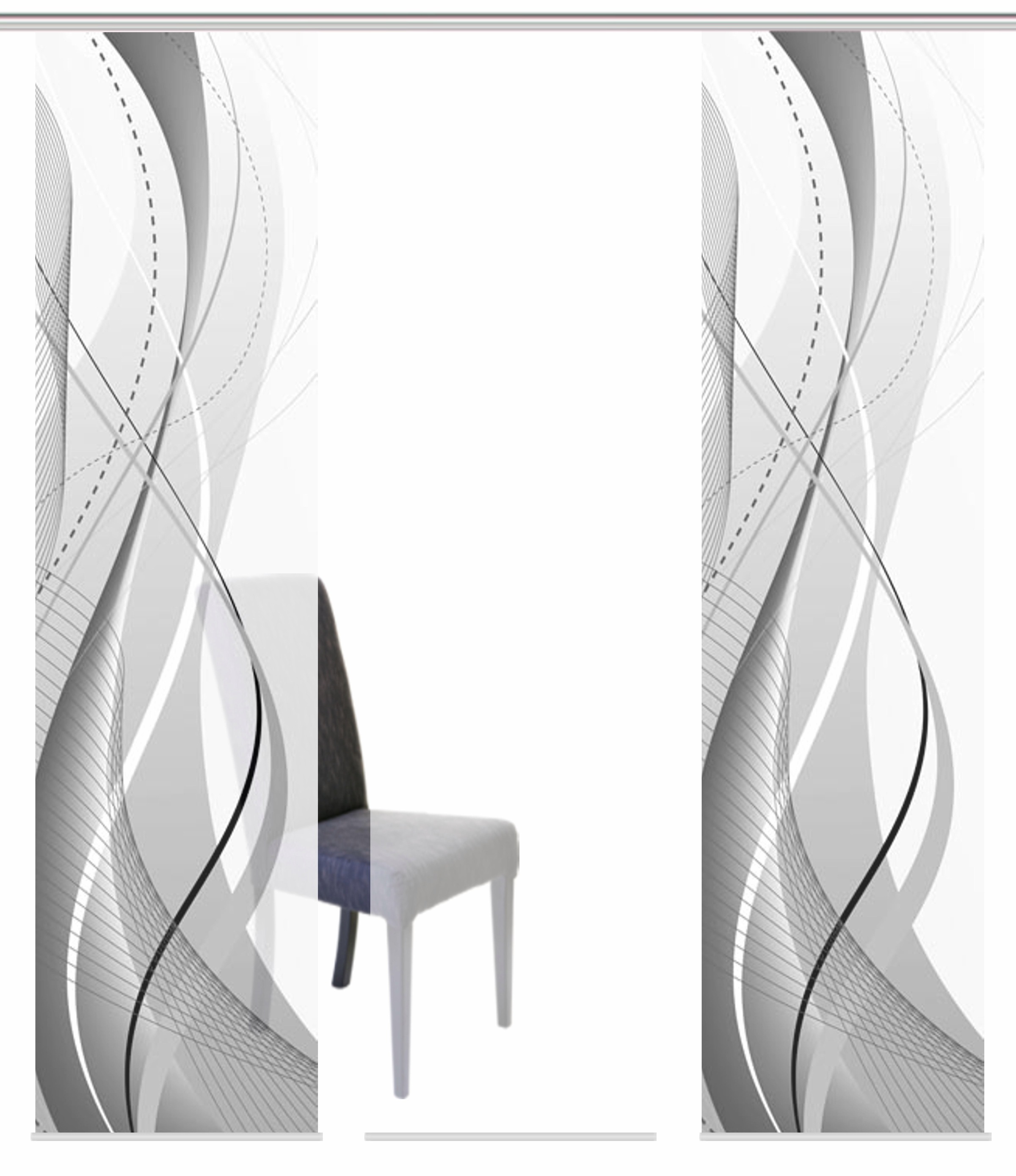 Image of HOME WOHNIDEEN Schiebegardine »WUXi«, (3 St.), HxB: 245x60, inkl. Befestigungszubehör bei Ackermann Versand Schweiz