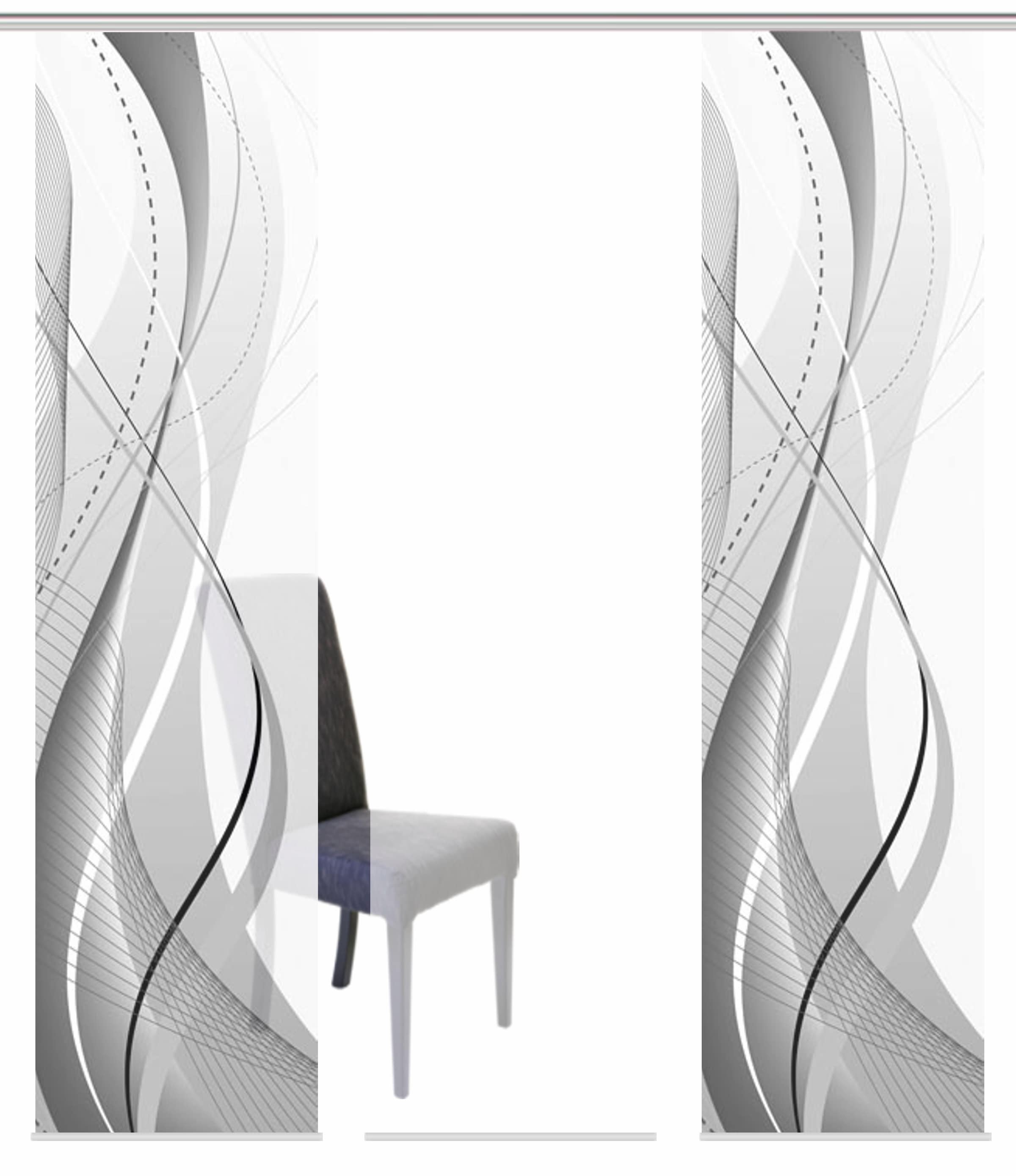 Image of HOME WOHNIDEEN Schiebegardine »WUXi«, (5 St.), HxB: 245x60, inkl. Befestigungszubehör bei Ackermann Versand Schweiz