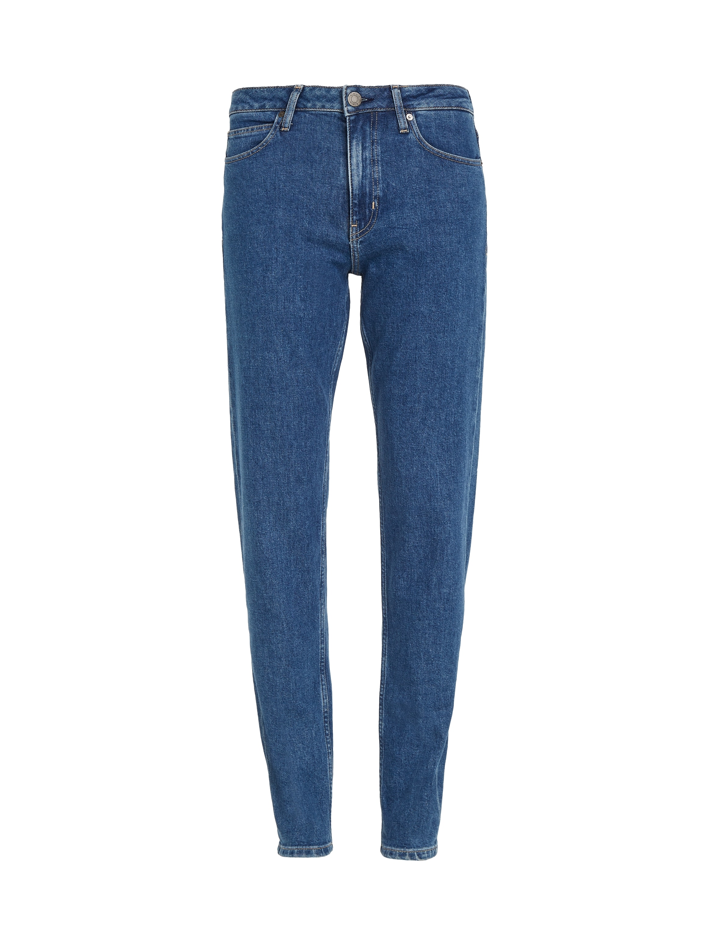 Calvin Klein Slim-fit-Jeans »MR SLIM - SOFT BLACK«, mit Leder-Brandlabel am hinteren Bundabschluss-Calvin Klein 1