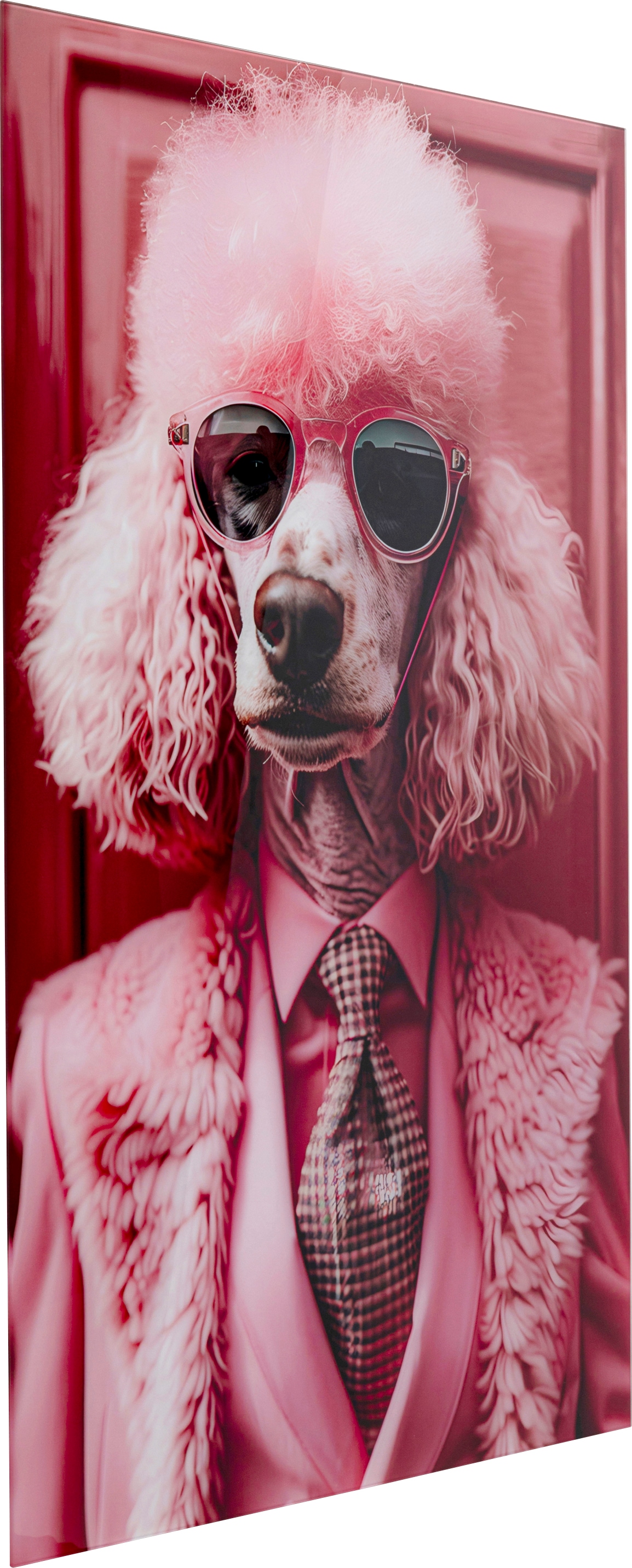 Kare Design Glasbild »Pink Poodle 50x40cm« 1, 