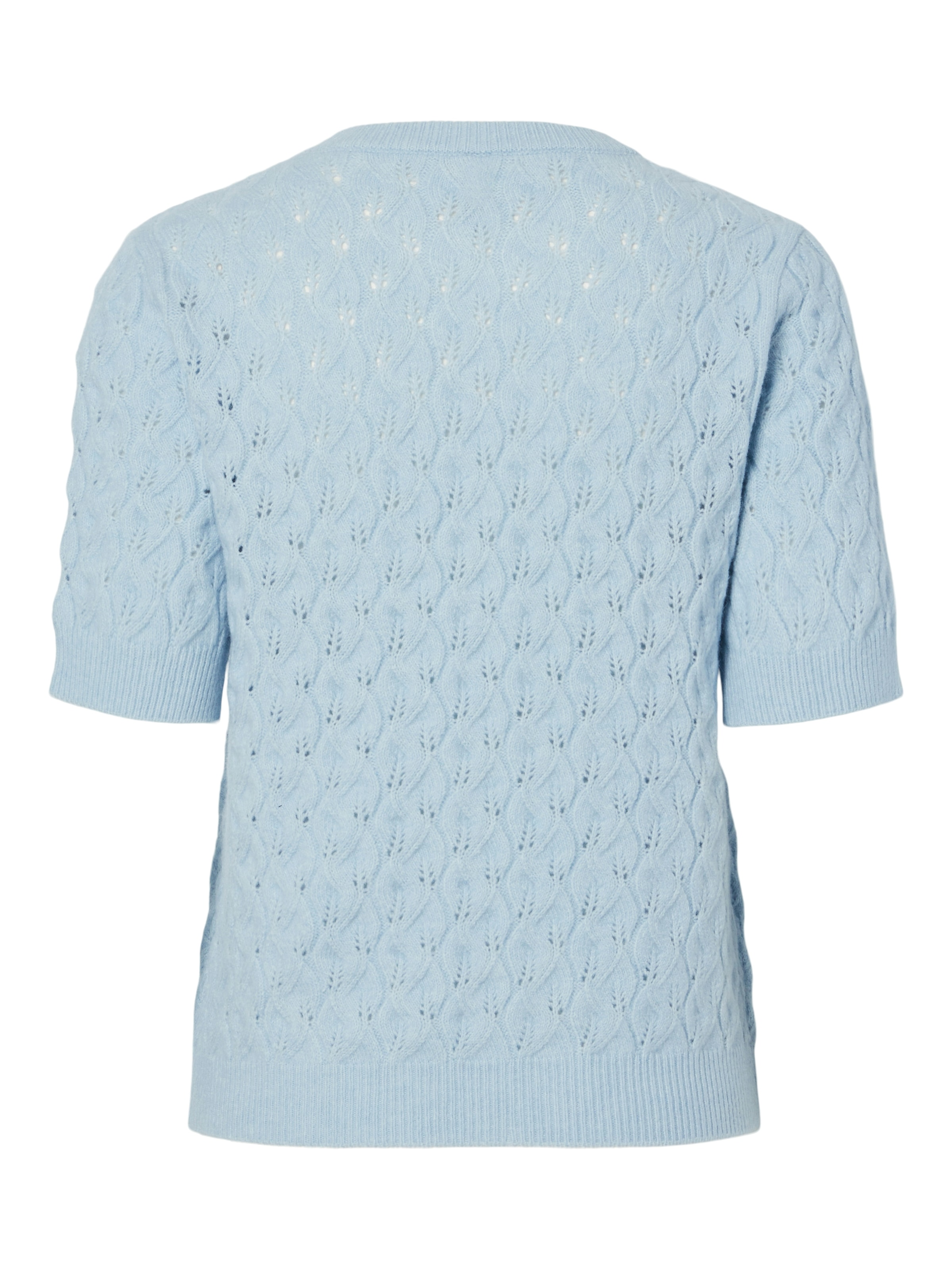 pieces Pull en tricot »PCLELOU SS O-NECK KNIT NOOS BC« avec motif ajouré