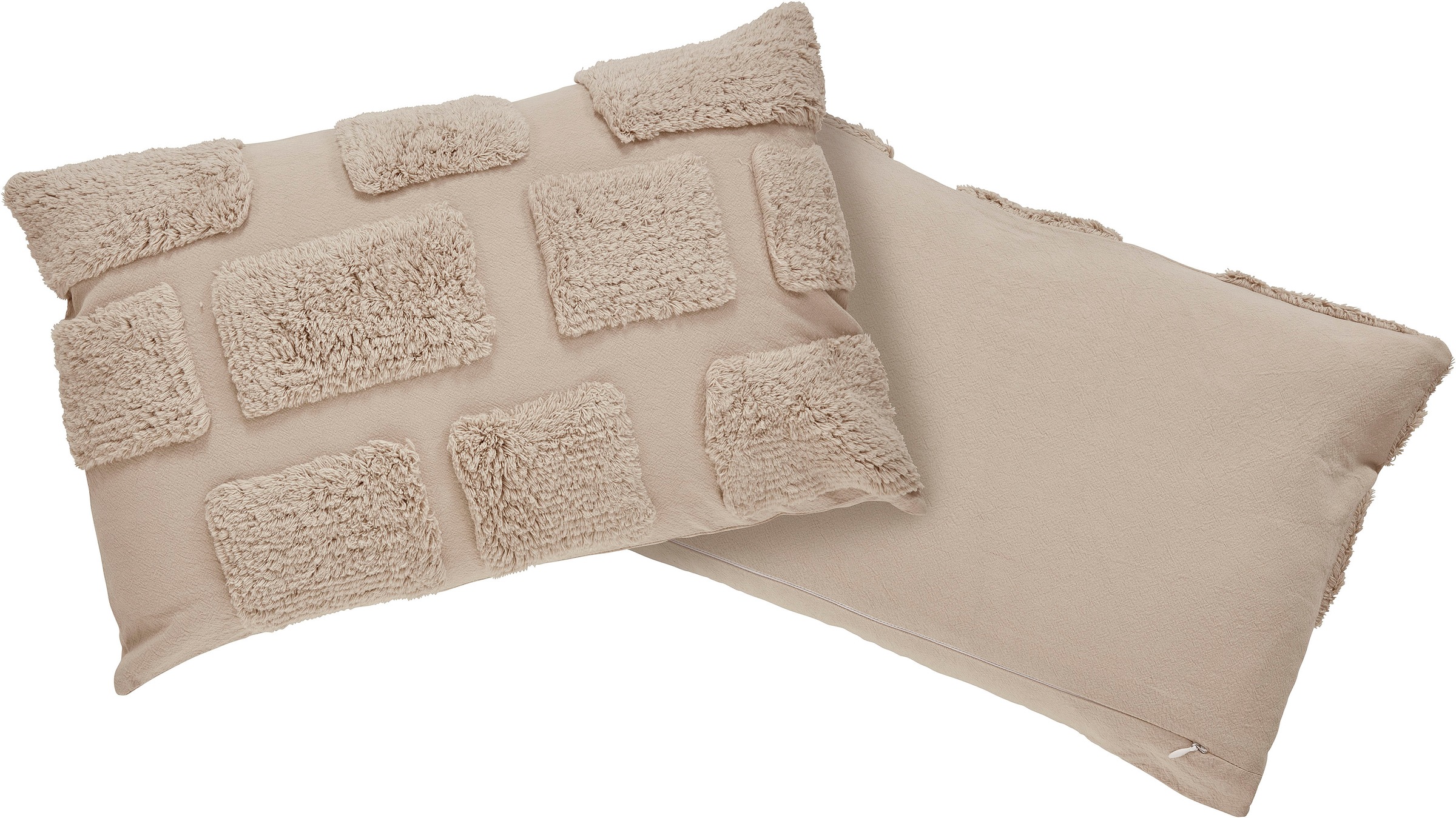 Image of LeGer Home by Lena Gercke Kissenhülle »Nia«, (Kombi-Set, 2 St.), mit flauschigen 3D Muster bei Ackermann Versand Schweiz