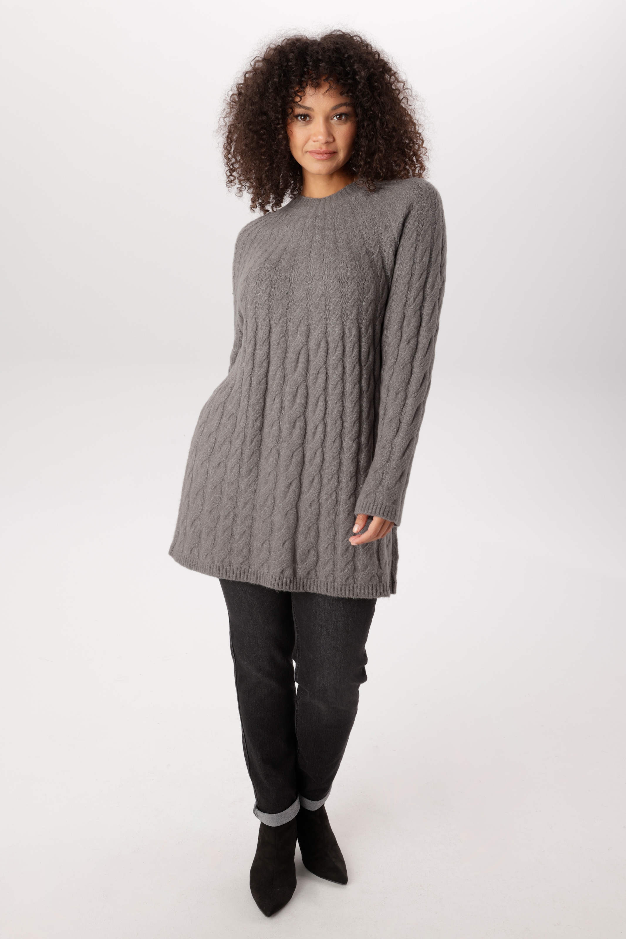 Aniston PLUS Pull en tricot avec motif torsadé noble - NOUVELLE COLLECTION