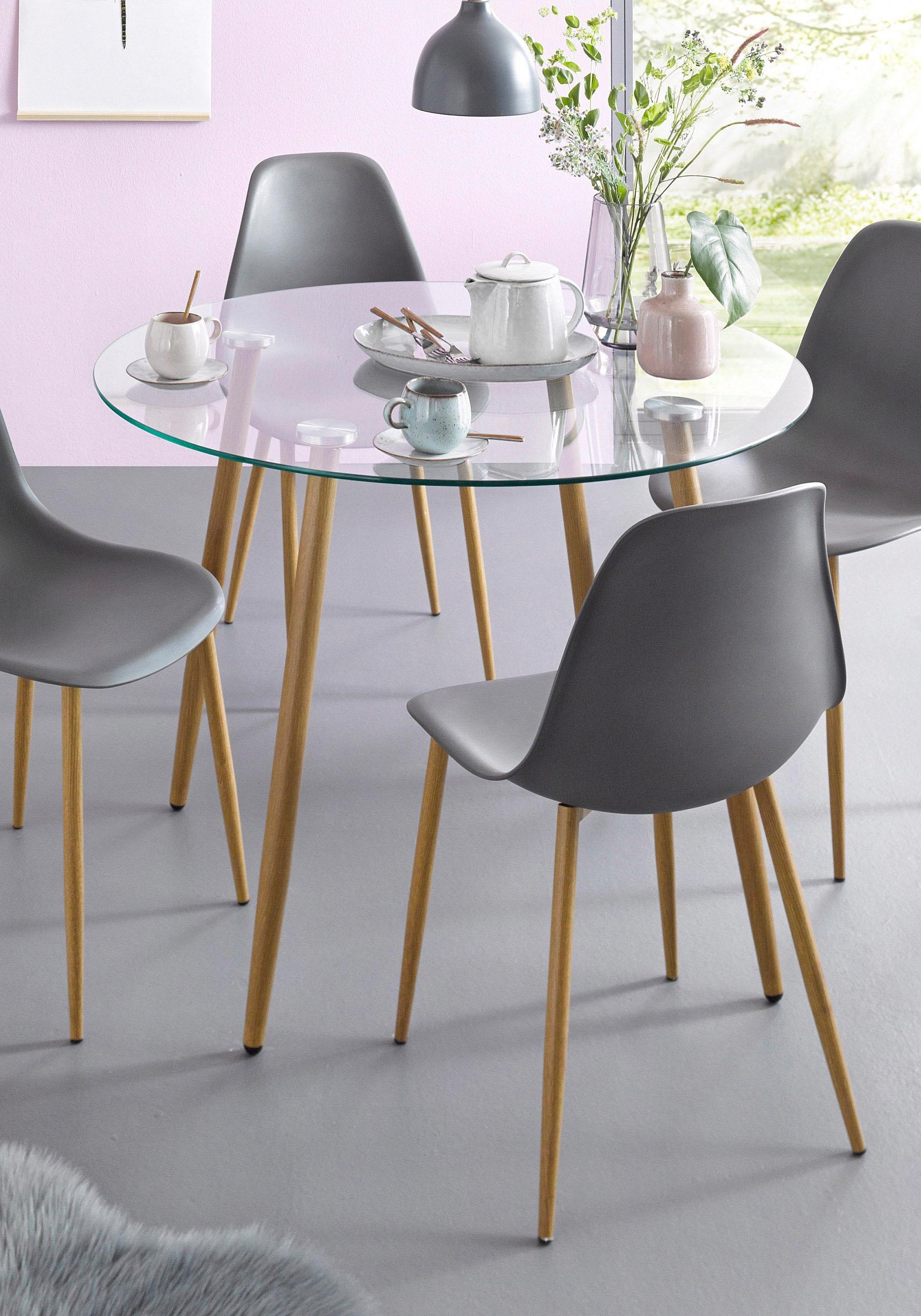 Image of my home Glastisch »Miller«, runder Esstisch mit einem Ø von 100 cm bei Ackermann Versand Schweiz