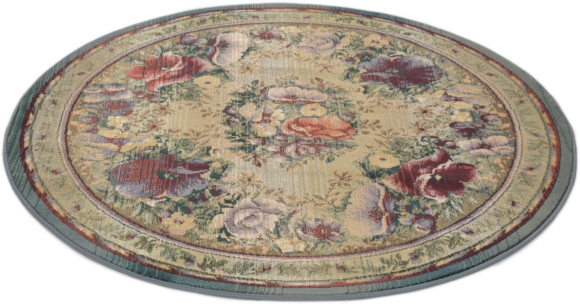 Image of THEKO Teppich »Gabiro 72«, rund, 10 mm Höhe, Orient-Optik, Vintage Design, Wohnzimmer bei Ackermann Versand Schweiz