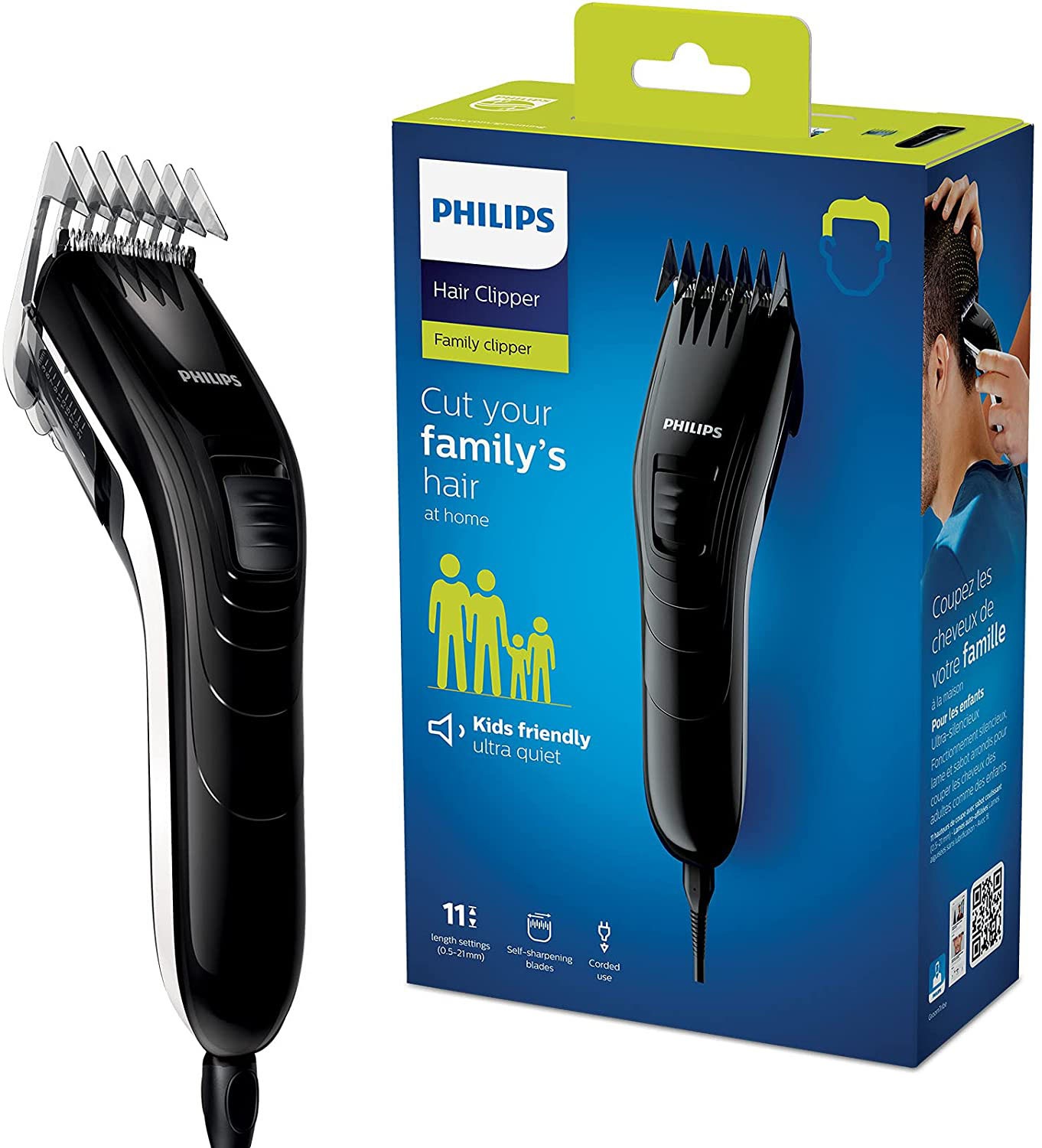Image of Philips Haarschneider "Series 5000 QC5115/15" 1 Aufsätze mit 11 Längeneinstellungen, Netzbetrieb