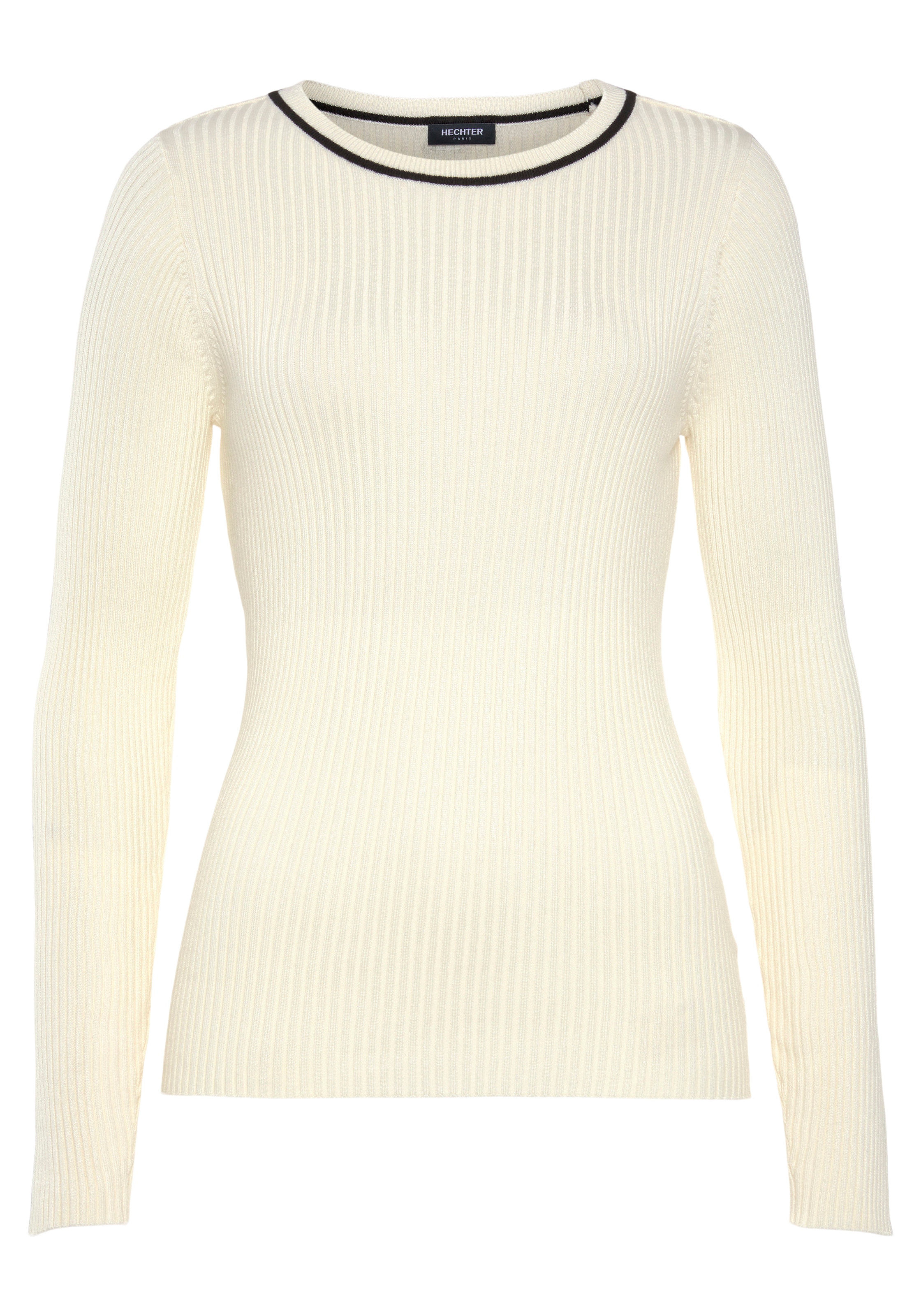 HECHTER PARIS Strickpullover, mit Kontrastdetails - NEUE KOLLEKTION