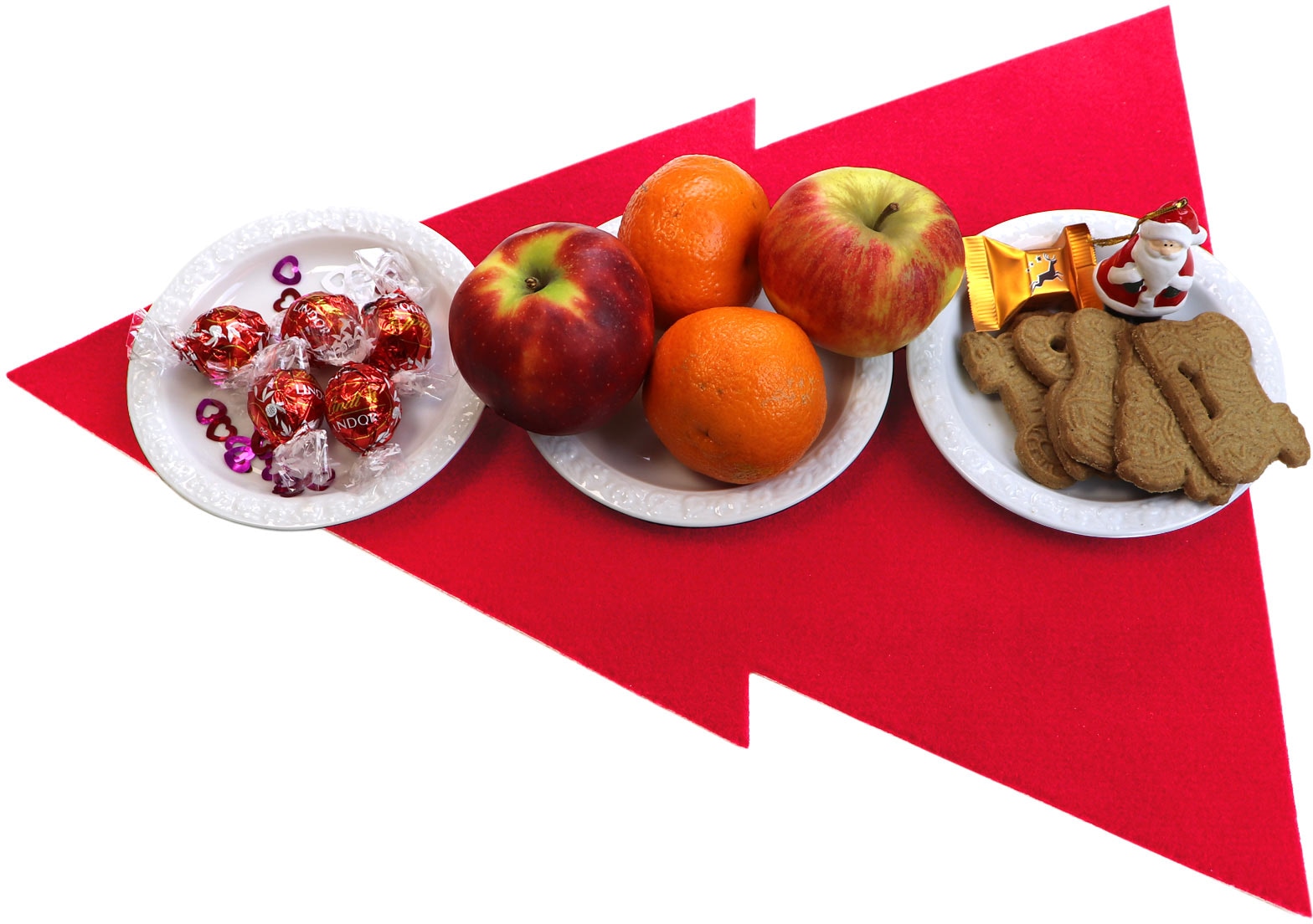 Primaflor-Ideen in Textil Platzset »Tannenbaum, Weihnachtsdeko rot«, (Set, 4 St.), auch ideal als Tischdeko oder Untersetzer, Grösse 47,5 x 40cm
