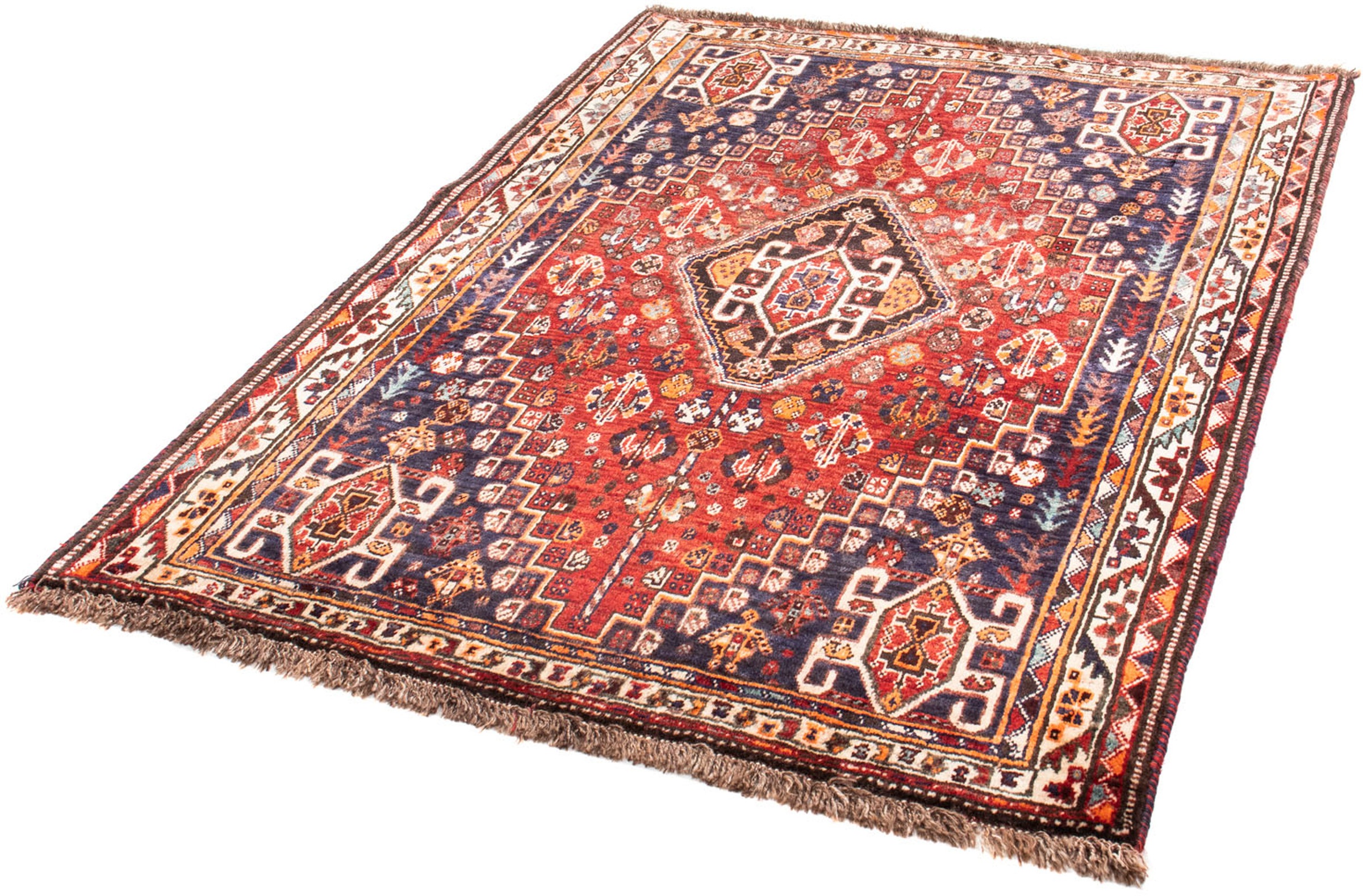 Image of morgenland Orientteppich »Perser - Nomadic - 160 x 119 cm - dunkelrot«, rechteckig, 10 mm Höhe, Wohnzimmer, Handgeknüpft, Einzelstück mit Zertifikat bei Ackermann Versand Schweiz