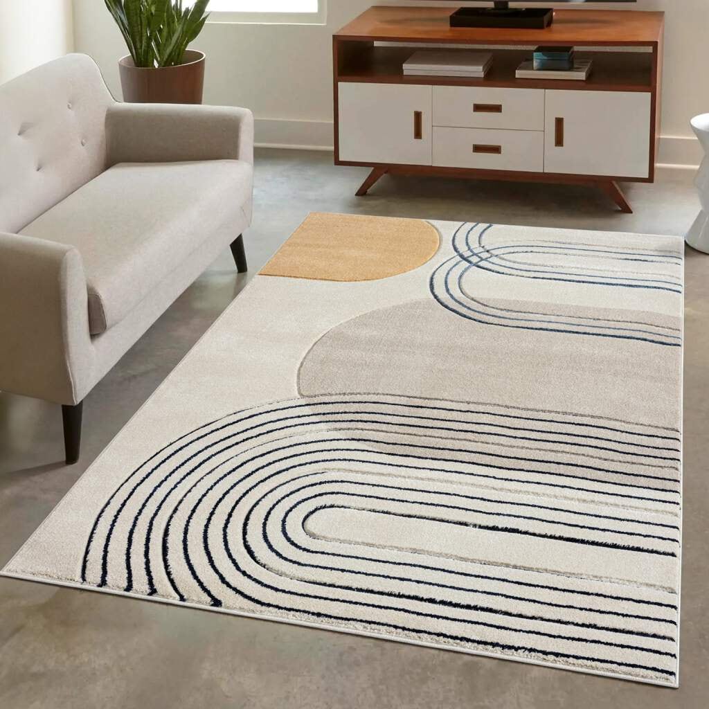 Image of Carpet City Teppich "BONITO 7157" rechteckig 11 mm Höhe Läufer, Flachflor, Hochtief-Muster/ 3D-Effekt, Geo-Muster, Wohnzimmer