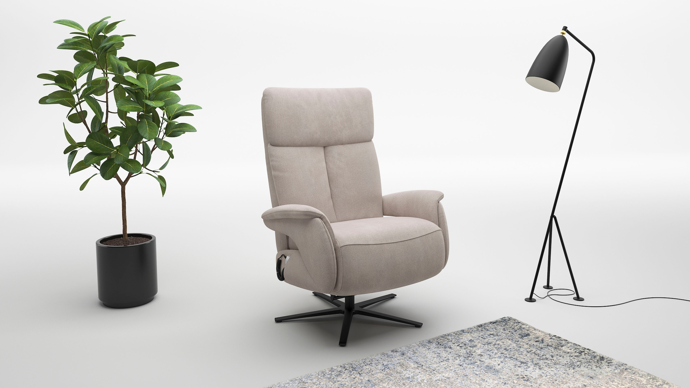 sit&more TV-Sessel »Triple Seven Xtra large, bis 200kg belastbar, mit Herz-Waage Funktion« inkl. Kopfteil- & Drehfunktion, wahlweise mit Akku und Aufstehhilfe